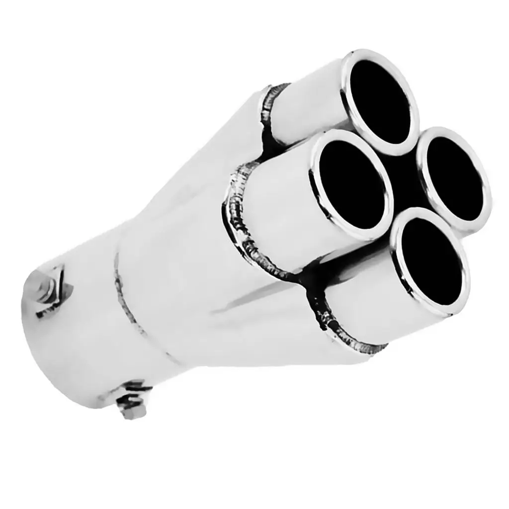 Car Vehicles Exhaust Stainless Steel Tail End Pipe Tips 57mm 155mm.