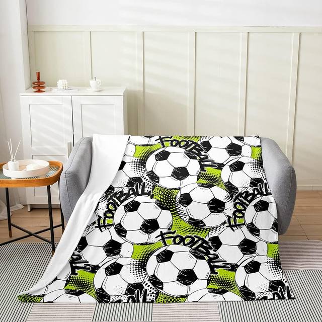 3D Football Lightning Fleece Blanket,Watercolor Modern Soccer Ball Bed  Blanket for Adults Teens,Sports Games Hobby - AliExpress