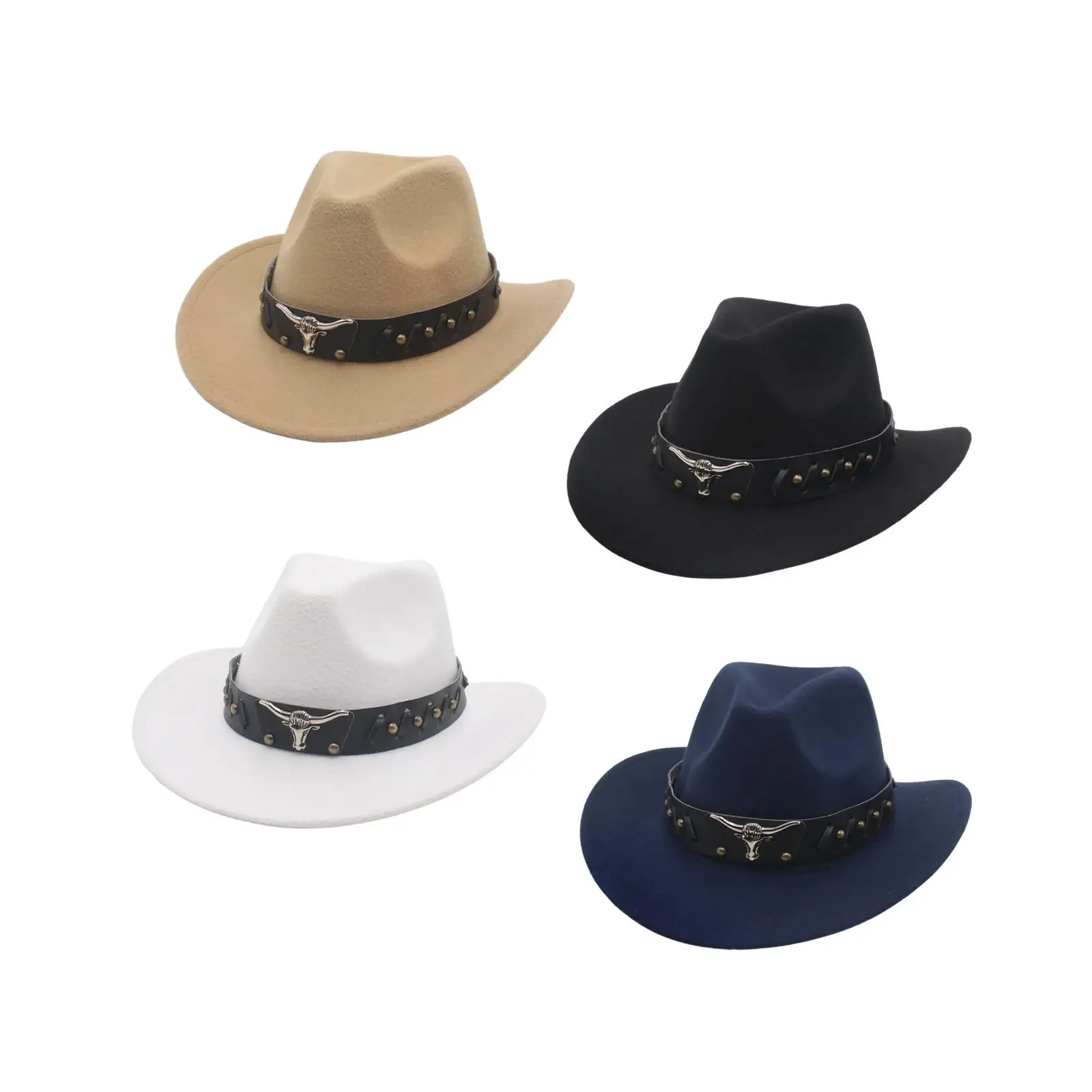 Cowboy Hat Cowgirl Hat Props Novelty Casual Adults Sun Protection Hat Sun Hat for Fishing Winter Costume Accessories Camping