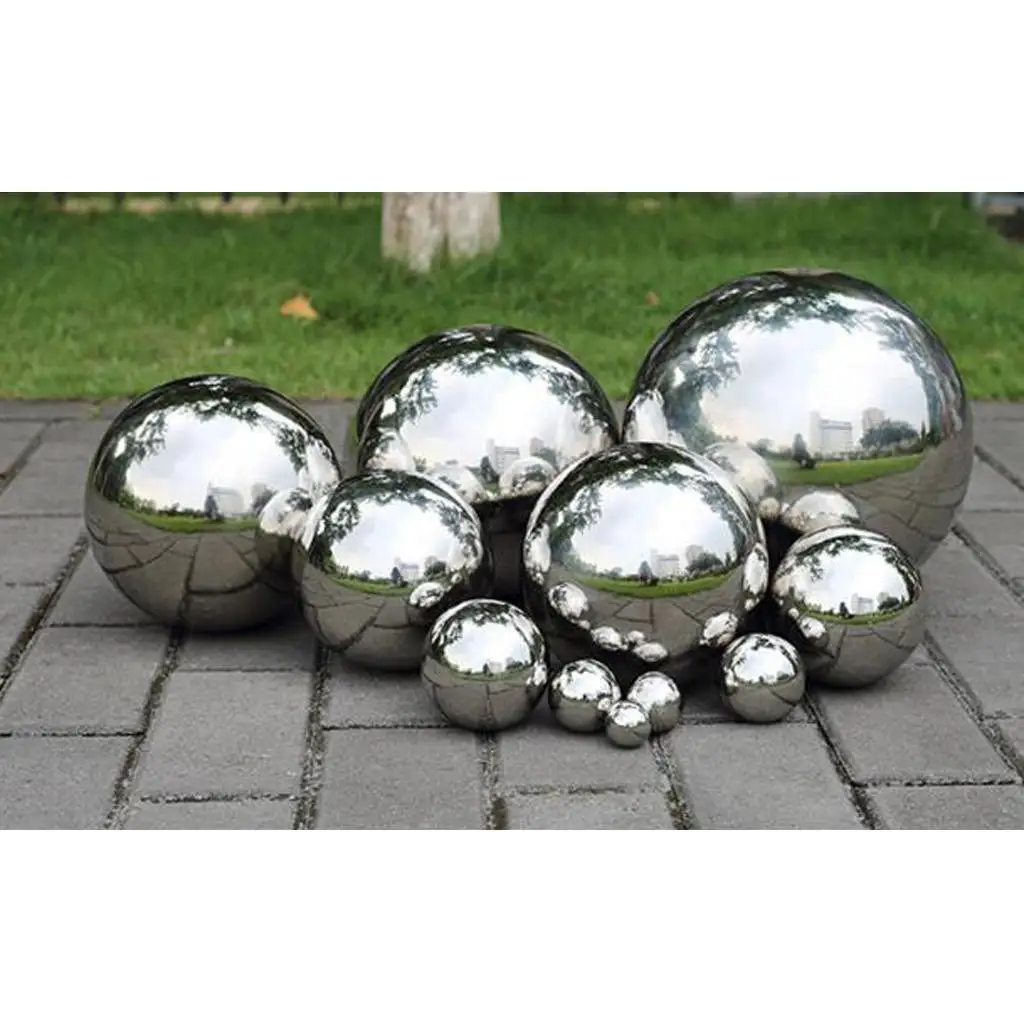 Decorative ball silver ball garden ball Christmas, made of stainless steel