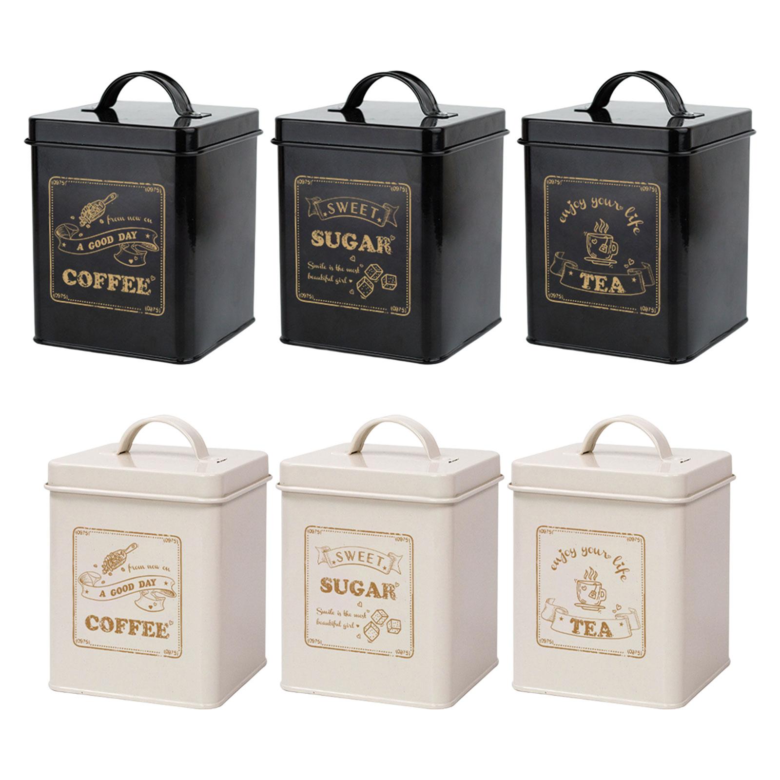 3Pcs Decorative Kitchen Canisters with Lids Stylish Functional Design 1.5L Food Jars for Restaurant Bedroom Livingroom Cafes