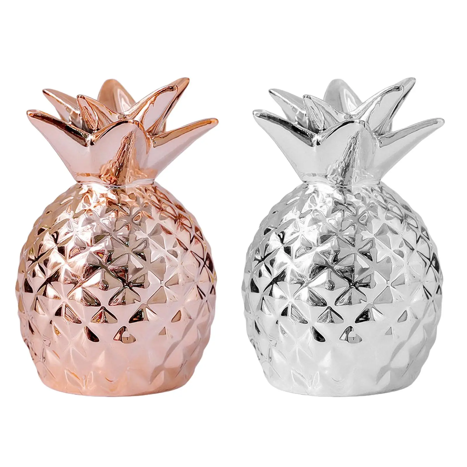Pineapple Shape Money Box Storage Cans Saving box Decoration Sculpture Holder for Theme Party Apartment Office Bedroom