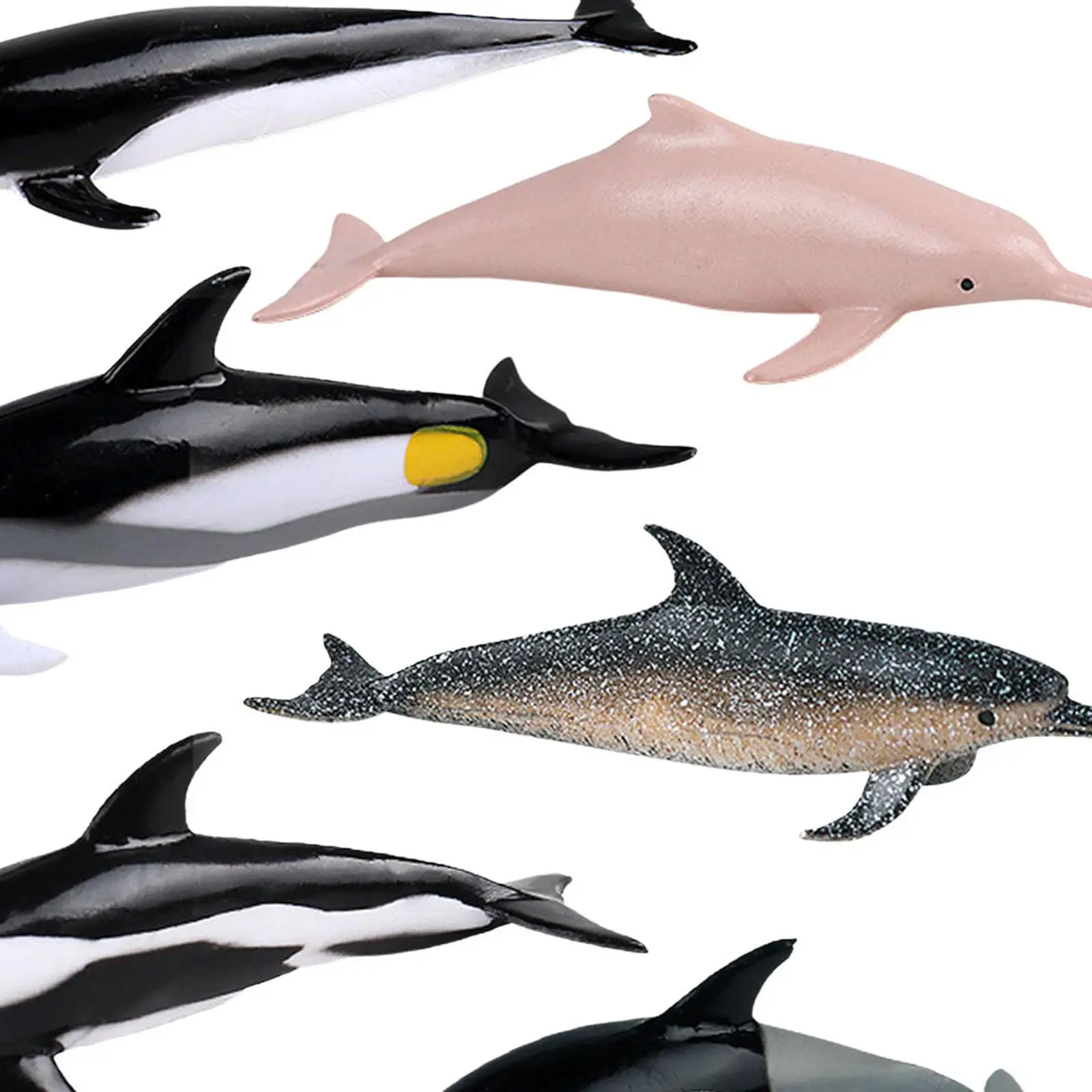 6Pcs Mini Dolphin Figurines Model,Realistic Detailed Action Figures for Toddlers