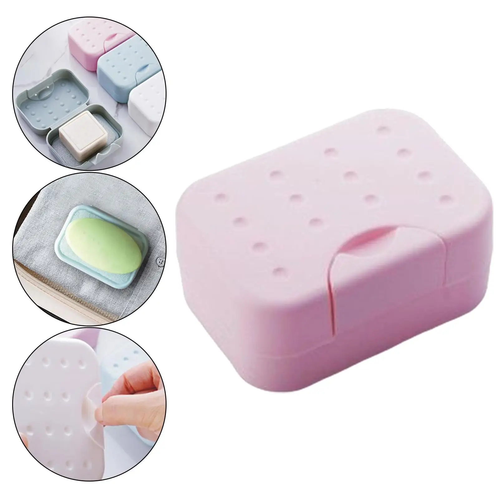 Portable Travel Soap Box Container Case Dish Holder for Camping School Shower with Lid Sealed Waterproof