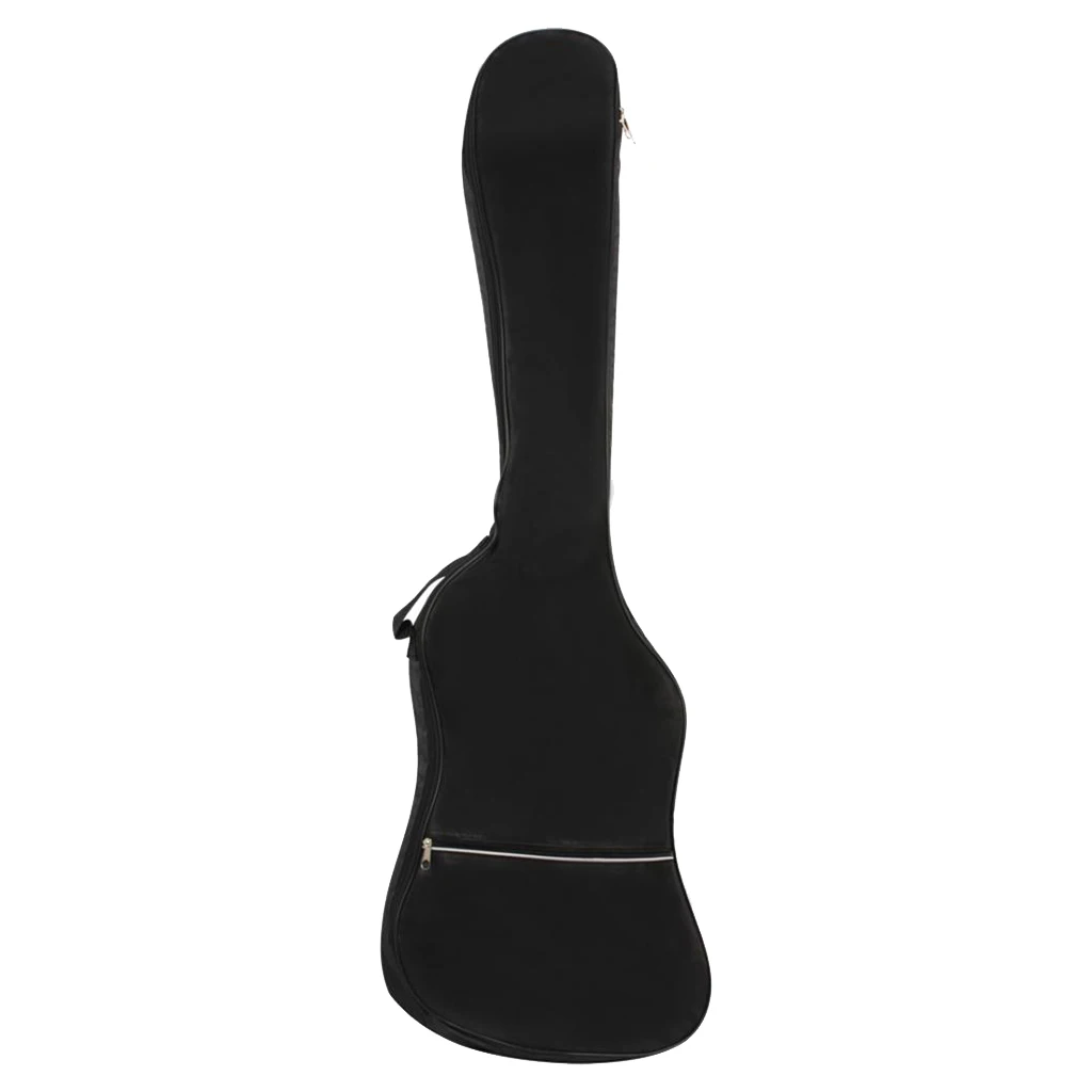 Adjustable Double Straps Padded Electric Bass Guitar Gig Case Soft Case Backpack Black