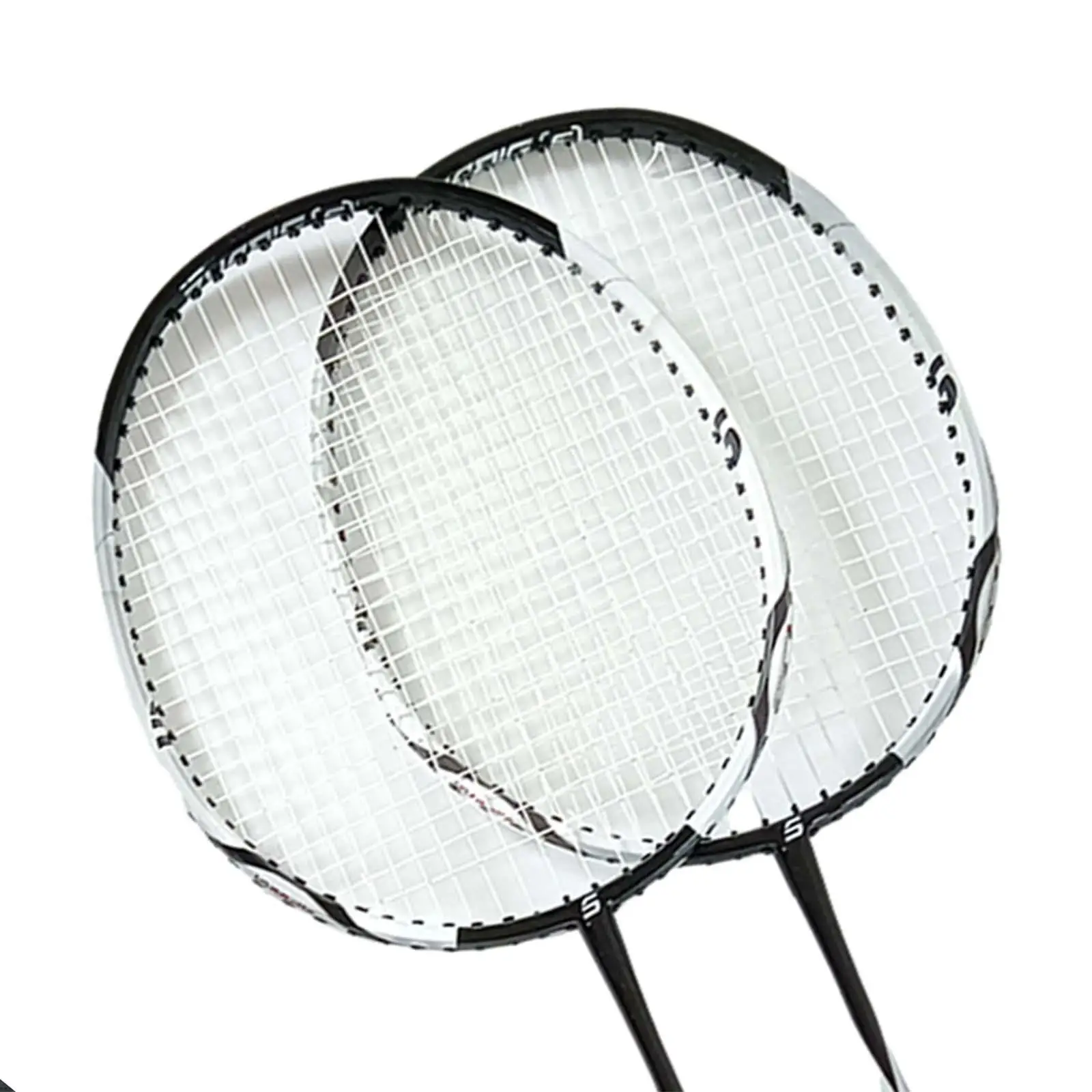2 Pieces Badminton Rackets for Kids Adults Lightweight Badminton Racquet Set B Carbon Aluminum
