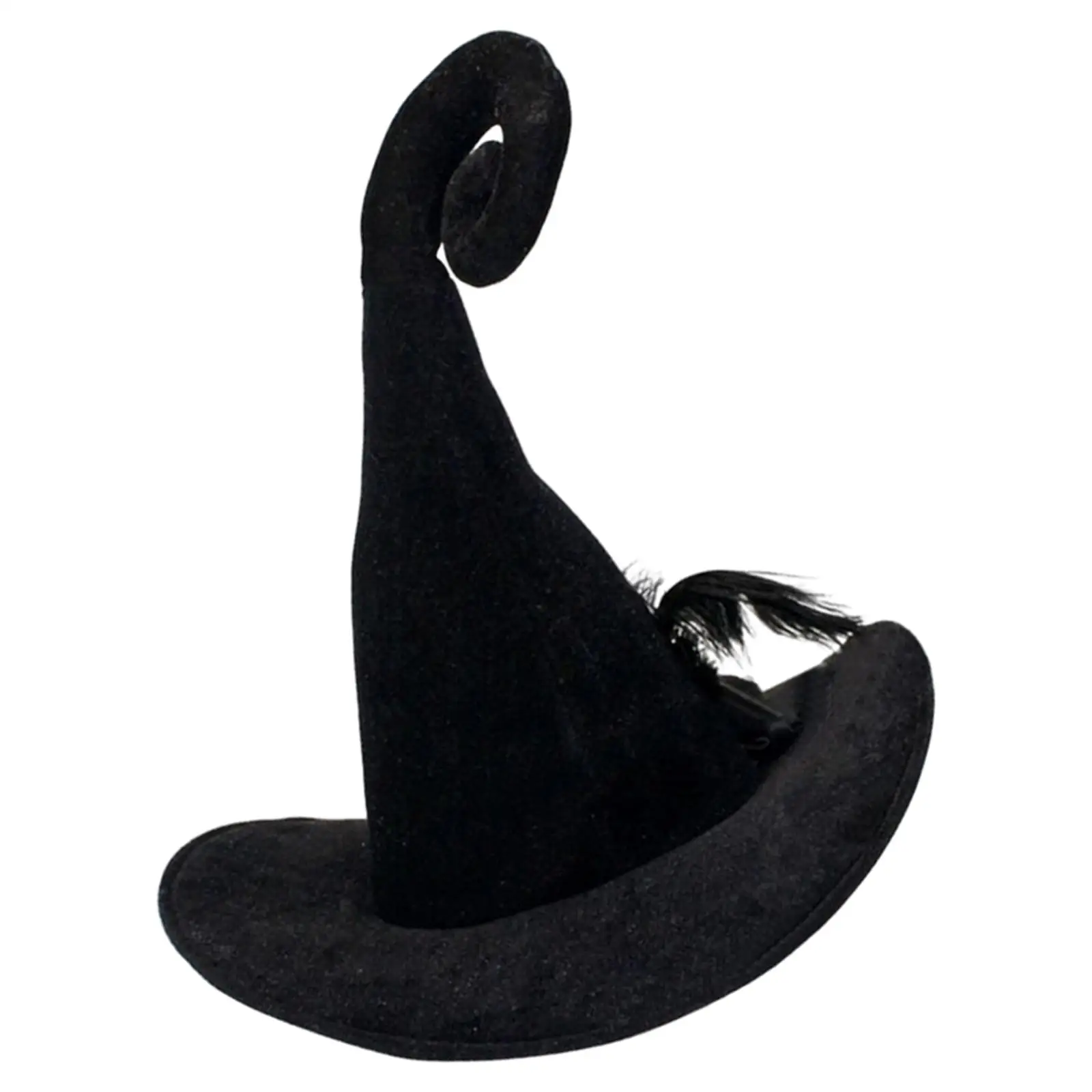 Halloween Witch Hats Character Adult Witches Wide Brim Velvet for Carnivals
