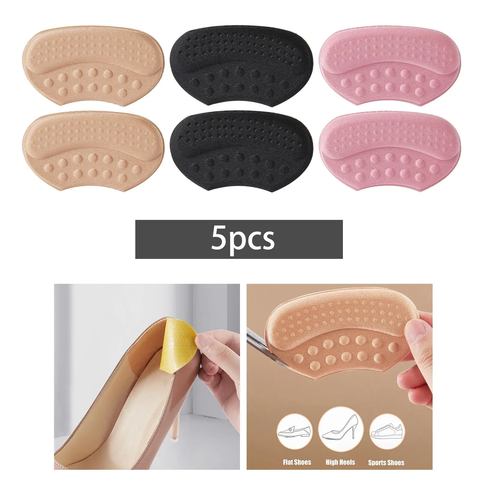 High Heels Cushion Pads Comfortable Loose Shoes Durable Cushion Pad Heel Liner