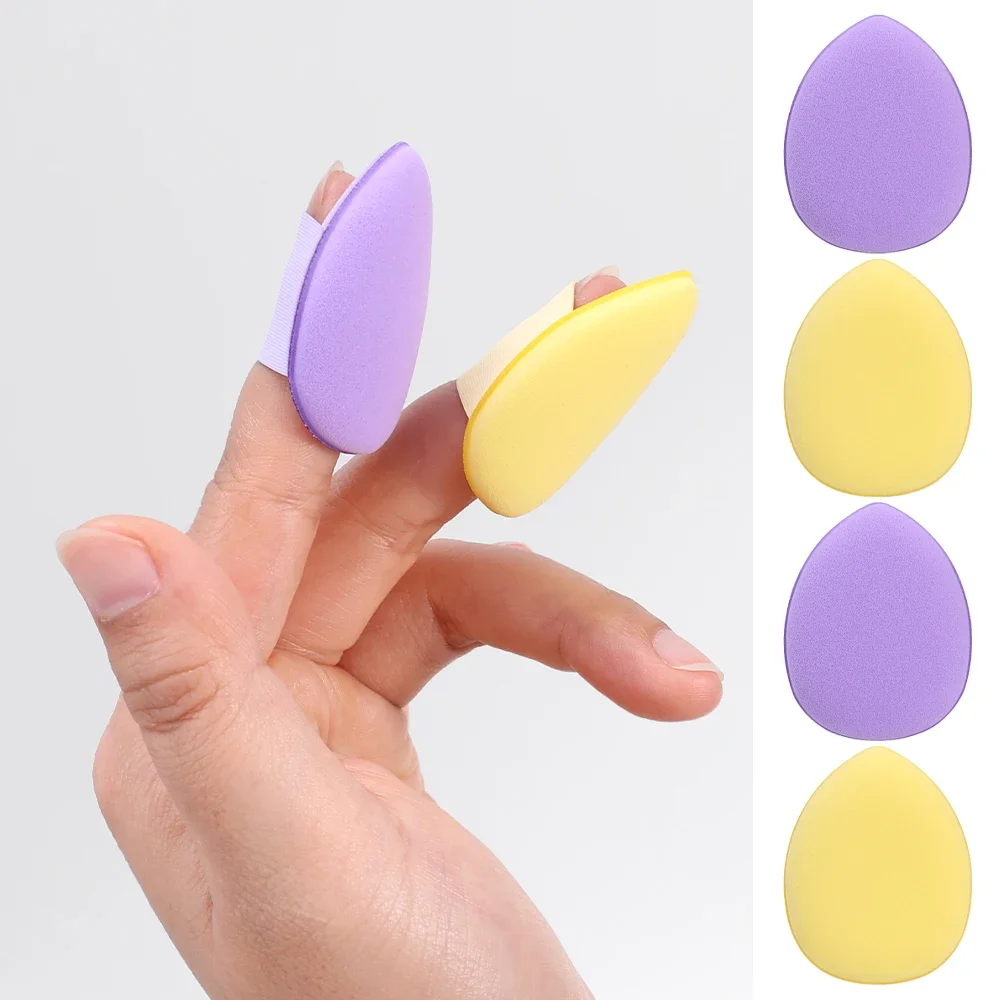 Best of 1 / 3pcs Mini Size Finger Cosmetic Puff Makeup Sponge Wet Dry Use Concealer Foundation Blush Detail Powder Puff Professional Tools Reviews & Tips - Image 2