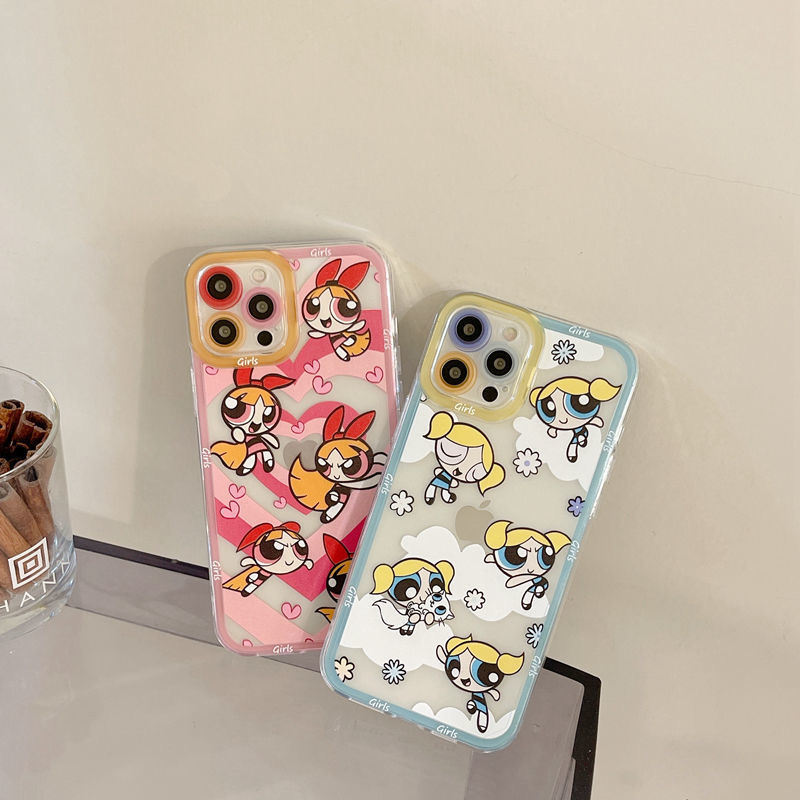 iphone 13 pro max clear case JOME Cute Cartoon Powerpuff Girls Phone Cover For iPhone 11 12 pro 13 Pro Max 7 8 Plus Xr X XS MAX Case iphone 13 pro max clear case