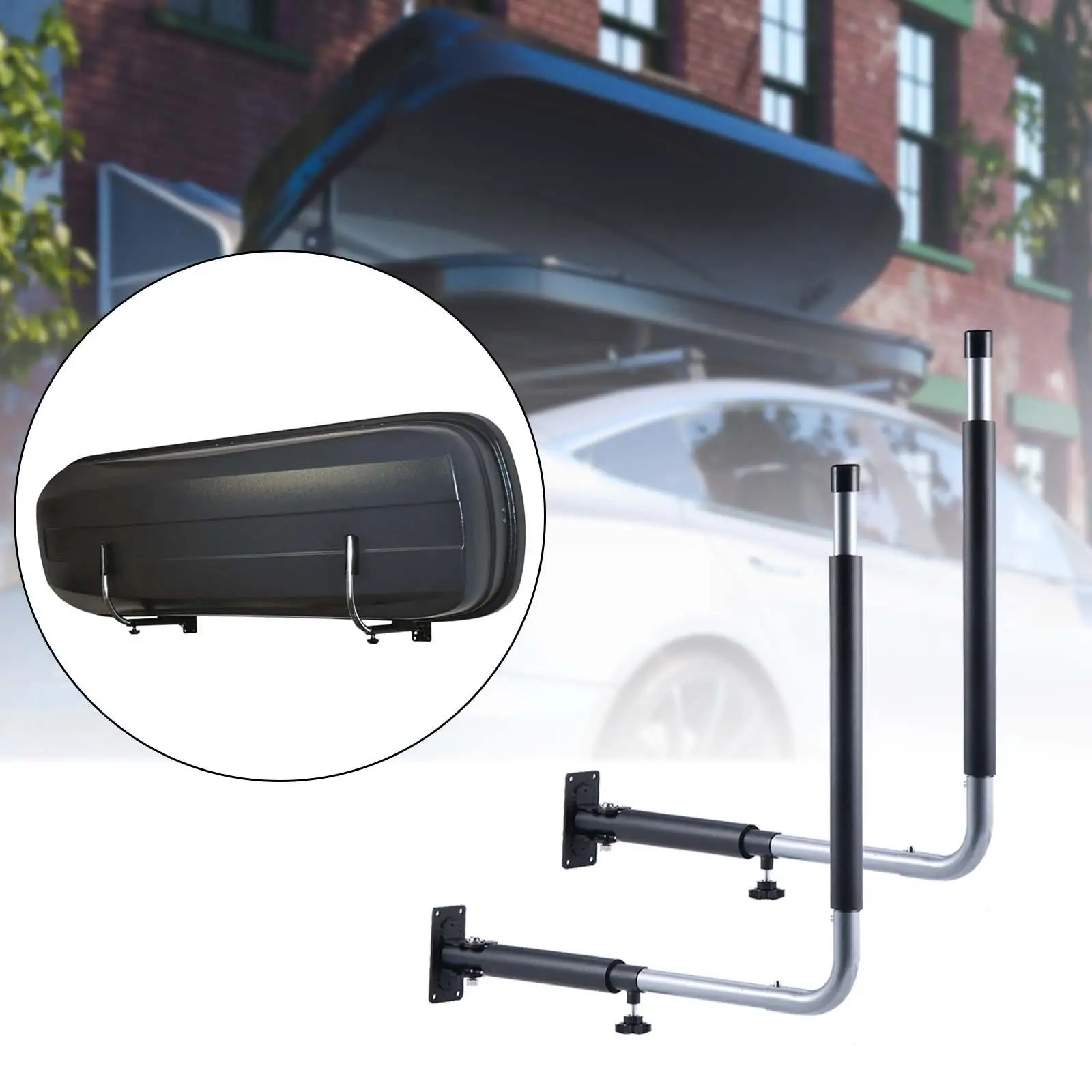 Folding Car Roof Box Wall Mount Rack Hanger Organizer Shelf Bracket Support Cargo Stand Kayak Storage Hook for Snowboard Garage