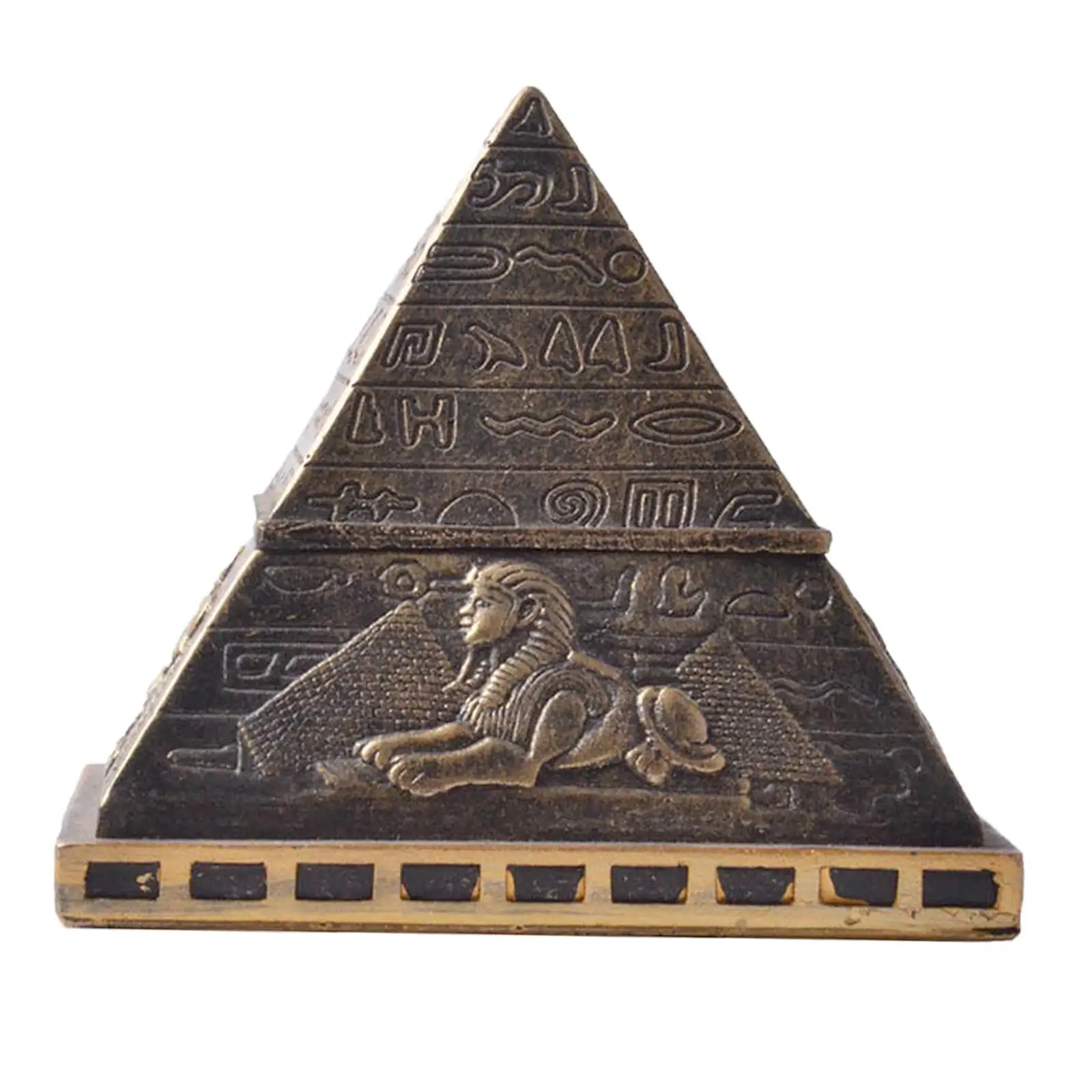  Pyramid Statue Trinket Container Srage Feng Shui Figurines Architecture Deskp Office Souvenir Jewelry Box Ornament