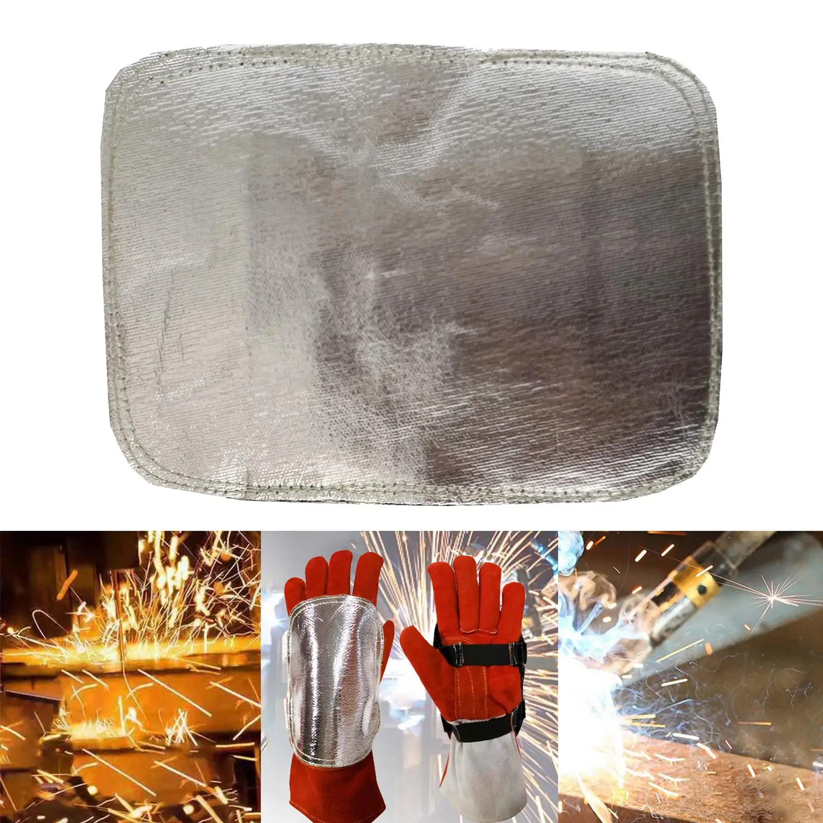 Aluminized Hand Pad Glove Glove Parts Deflector Welding Gloves Heat for Smelting Furnace Welder Boiler Industrial Cutting