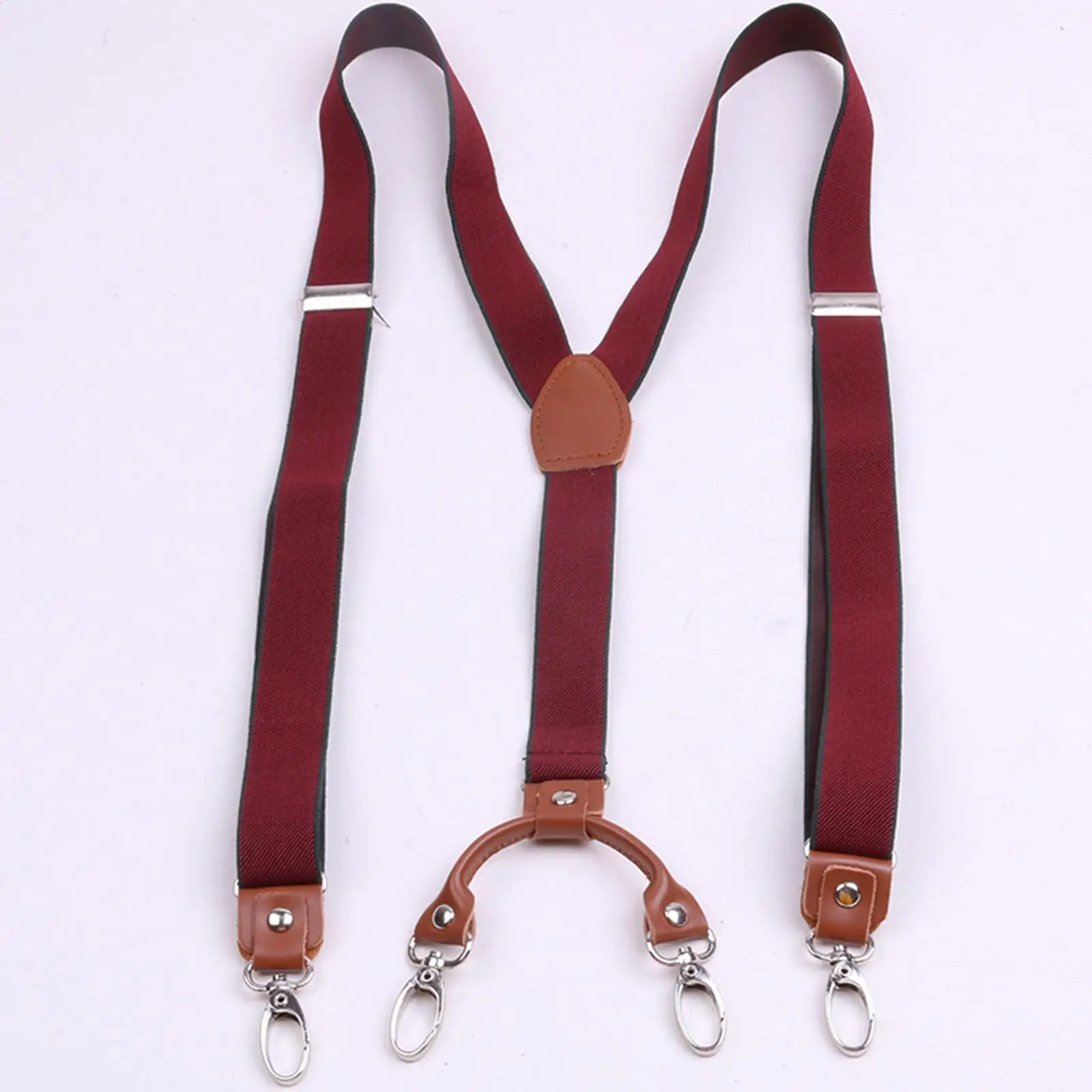 Suspenders for Men with 4 Swivel Hooks Elastic Y Back Adjustable Heavy Duty 1 inch Wide Belt Loops  Unisex for Work Casual