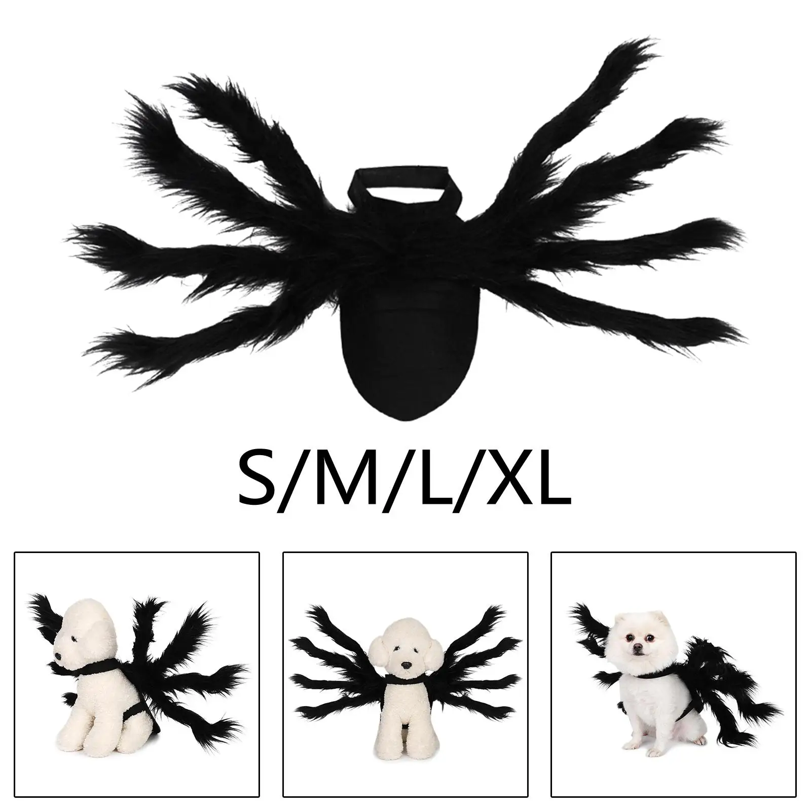 Dog Cat Spider Costume ,Dog Halloween Costume Decoration Dress up Black Spider