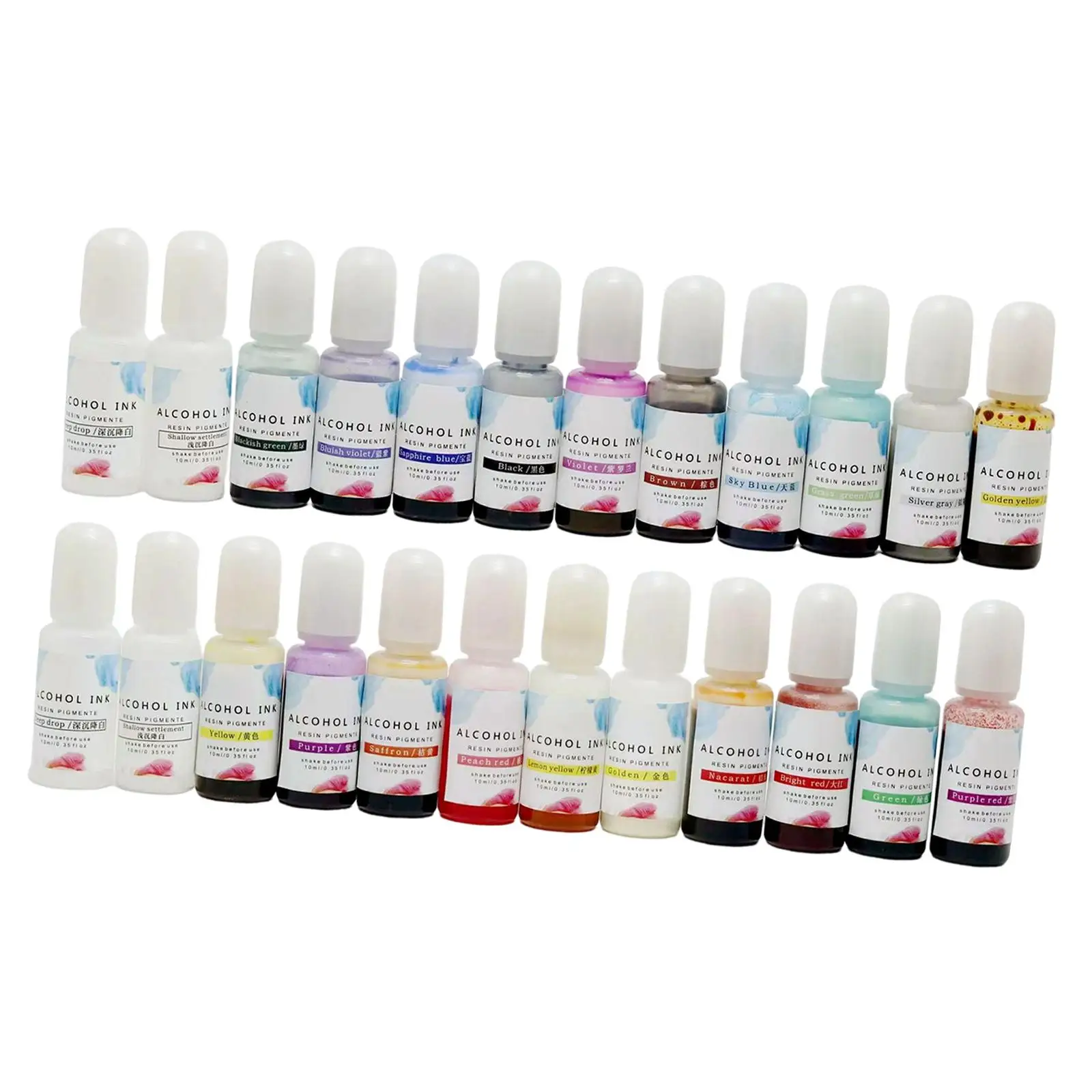 Epoxy Resin Dye Liquid Ink Set Highly Concentrated for Resin Coloring Crafts