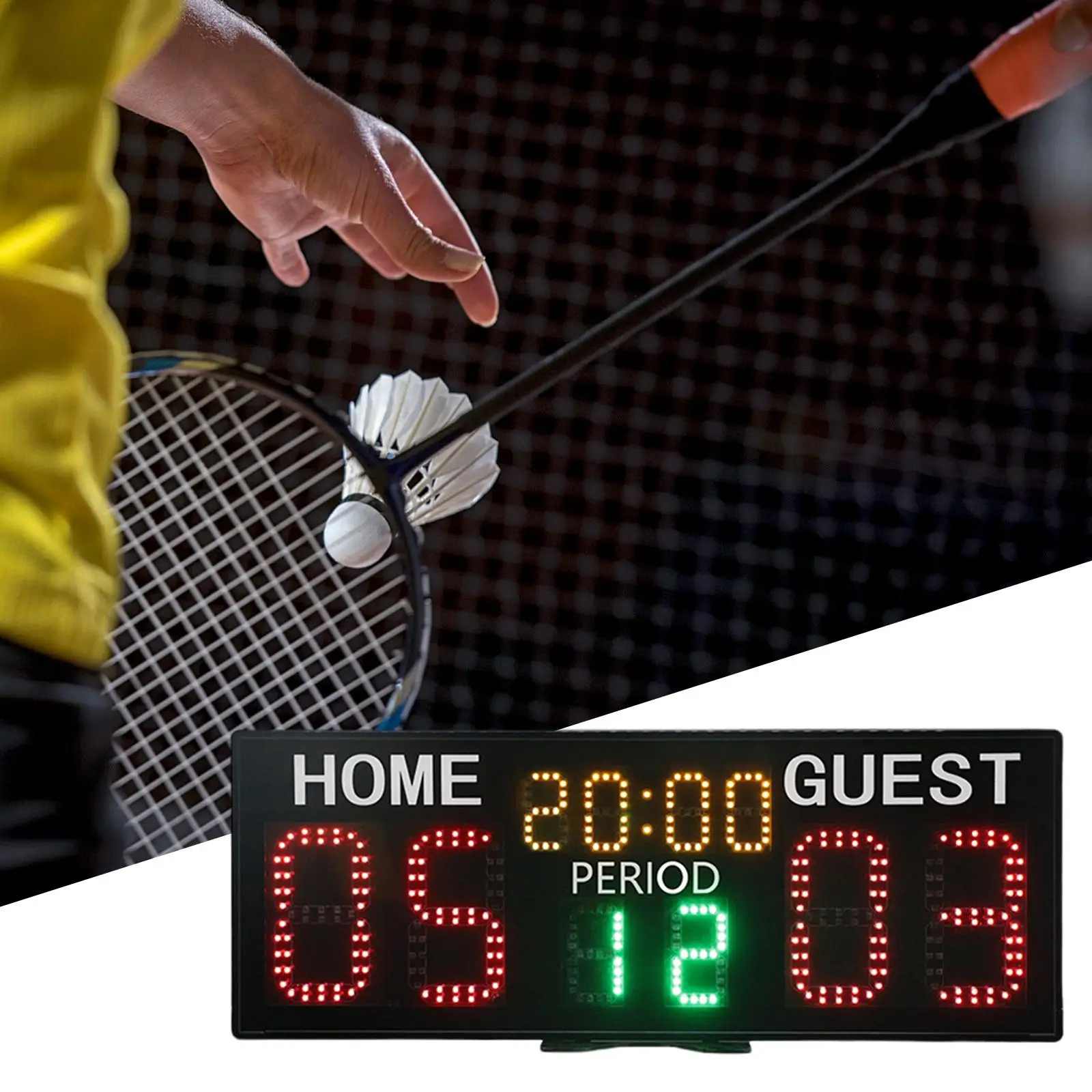 Tennis Score Keeper Tabletop Home Guest with Remote Portable Score Clock for Basketball Volleyball Football Table Tennis Outdoor