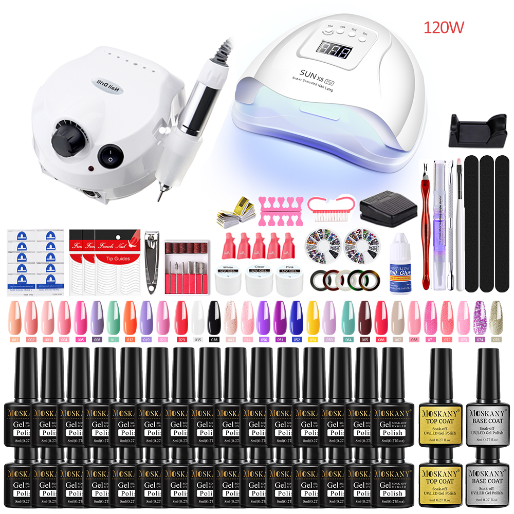 Best of Nail Set With Complete Gel Nails Polish UV Lamp And Nail Dril For Manicure Semi Permanent Varnish Kit Gel Nail Polish Set Reviews & Tips