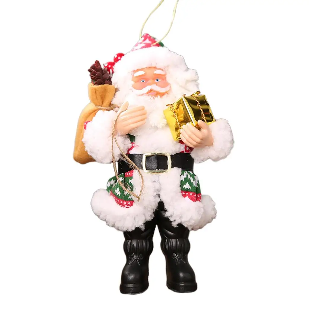 Christmas Party Decorated Hanging Resin Ornament Santa Claus Figurine