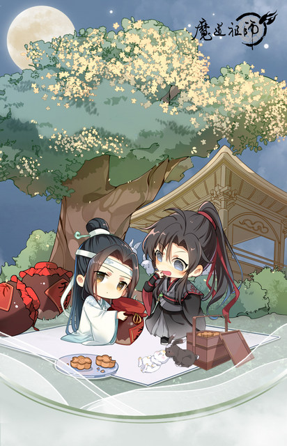 Mo Dao Zu Shi Nan Man She Chibi Wei Wuxian and Lan Wangji Acrylic Diorama