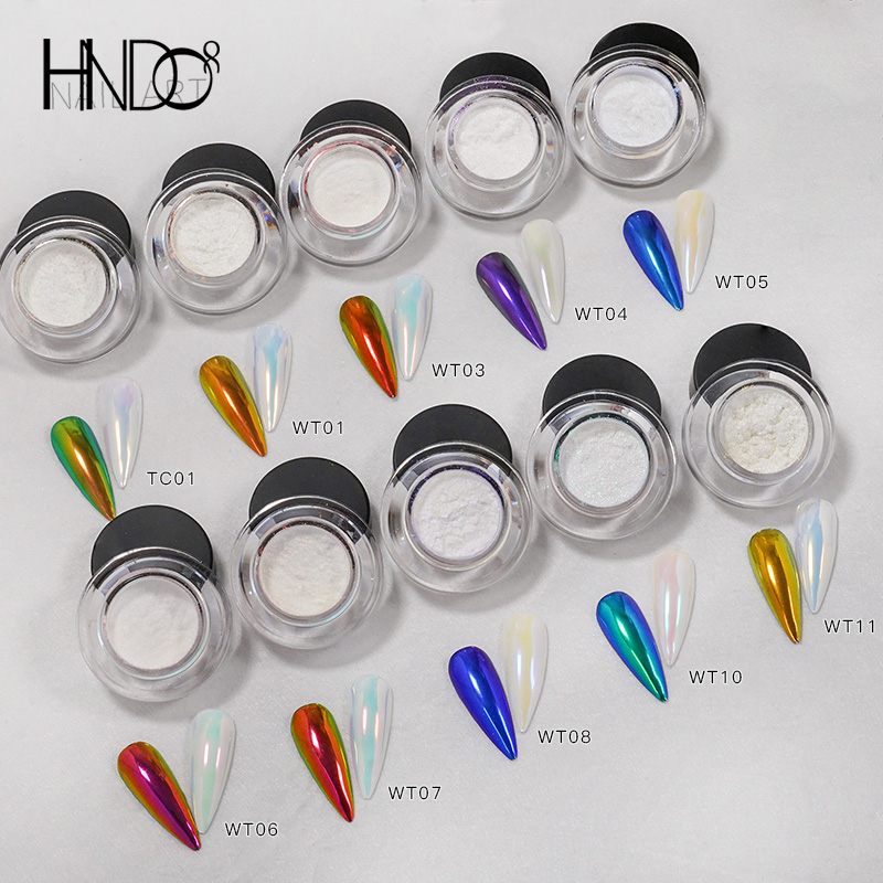 Best of HNDO New 10 Colors Aurora Magic Mirror Powder Nail Glitter Chrome Pigment Dust Effect For Nail Art Decor Manicure Design 2022 Reviews & Tips