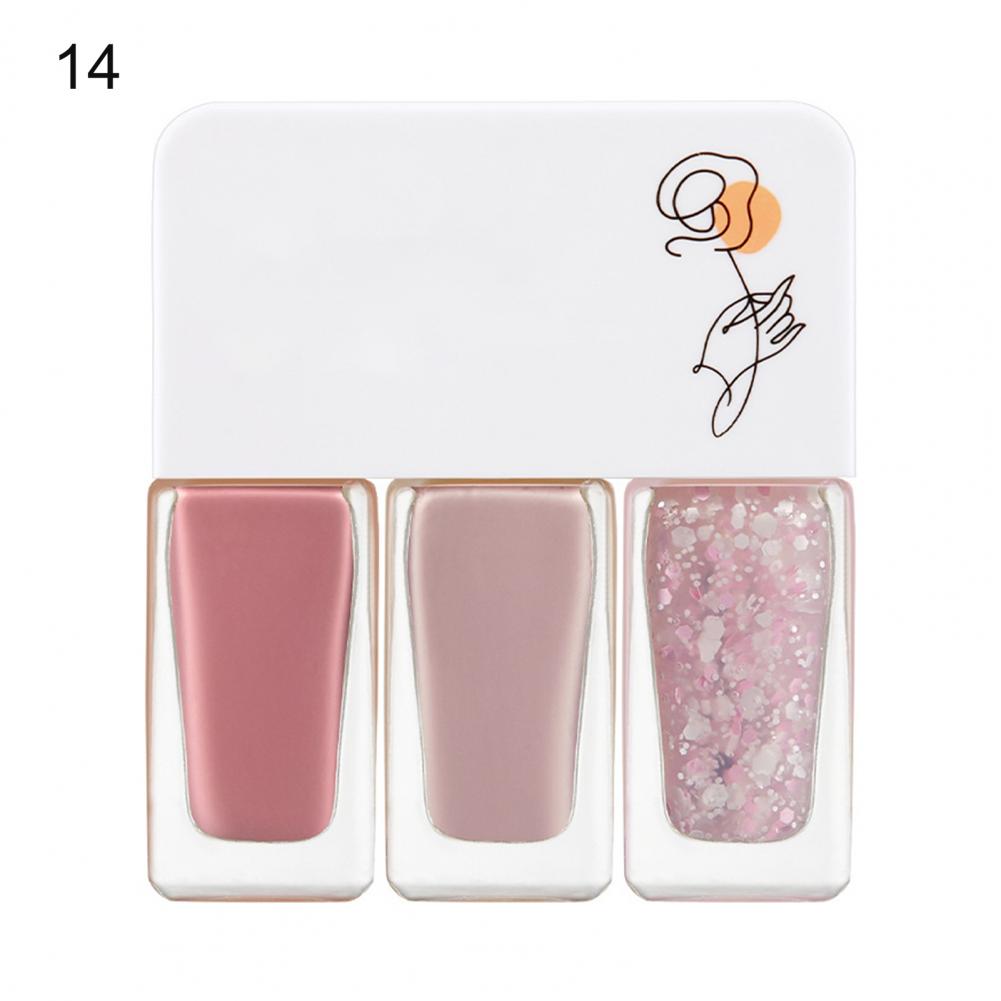 3Pcs/Set Water-Based Gel Nail Polish Set - 12g, Quick-Dry, DIY 3-in-1 Nail Art