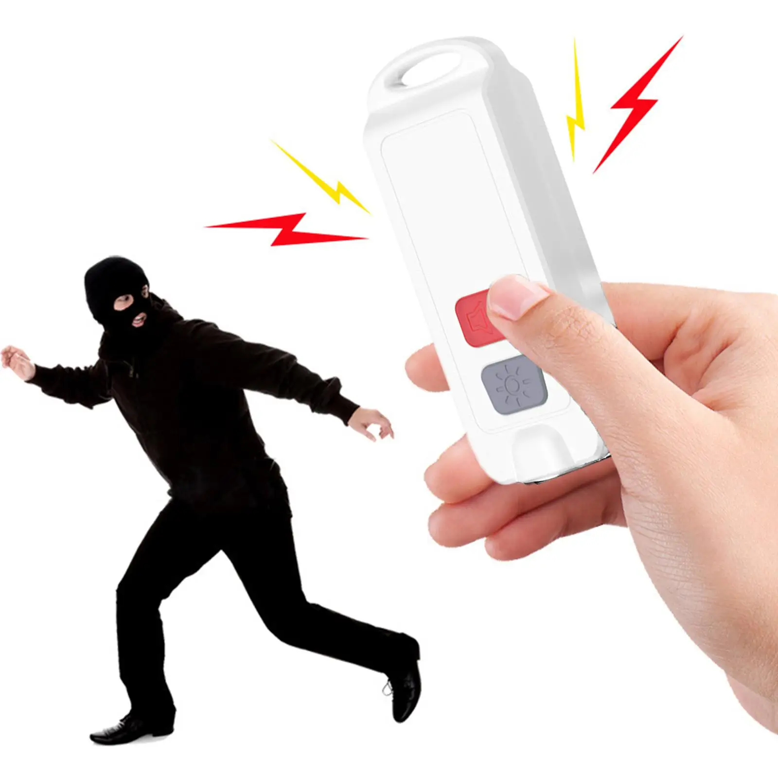 Safe Personal Alarm Keychain defense with Strobe Light for Kids Teens
