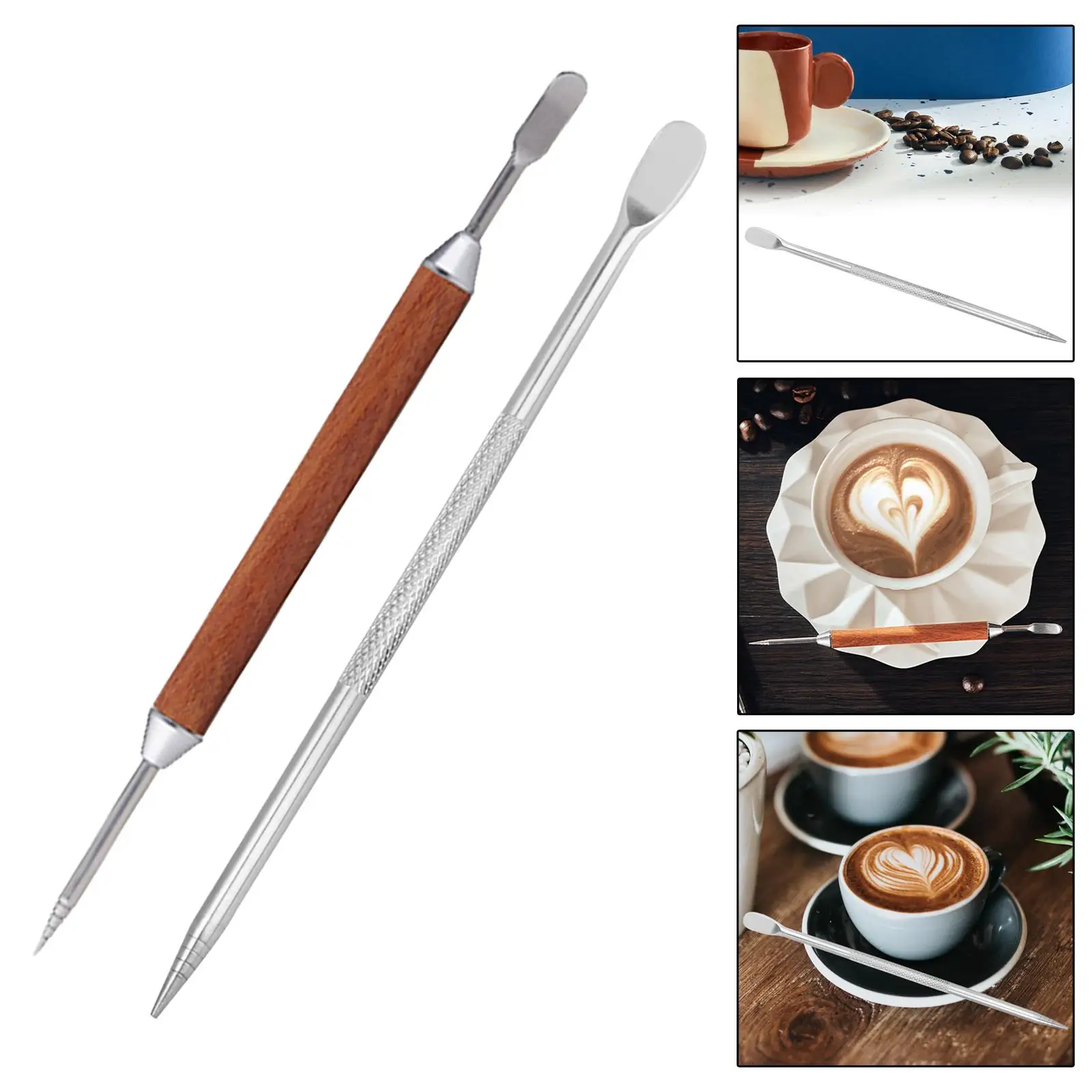 Coffee Decorating Art Pen Kitchen Tools Coffee Pull Flower Needle Coffee Art Pen for Cafe Kitchen Espresso Cappuccino Latte