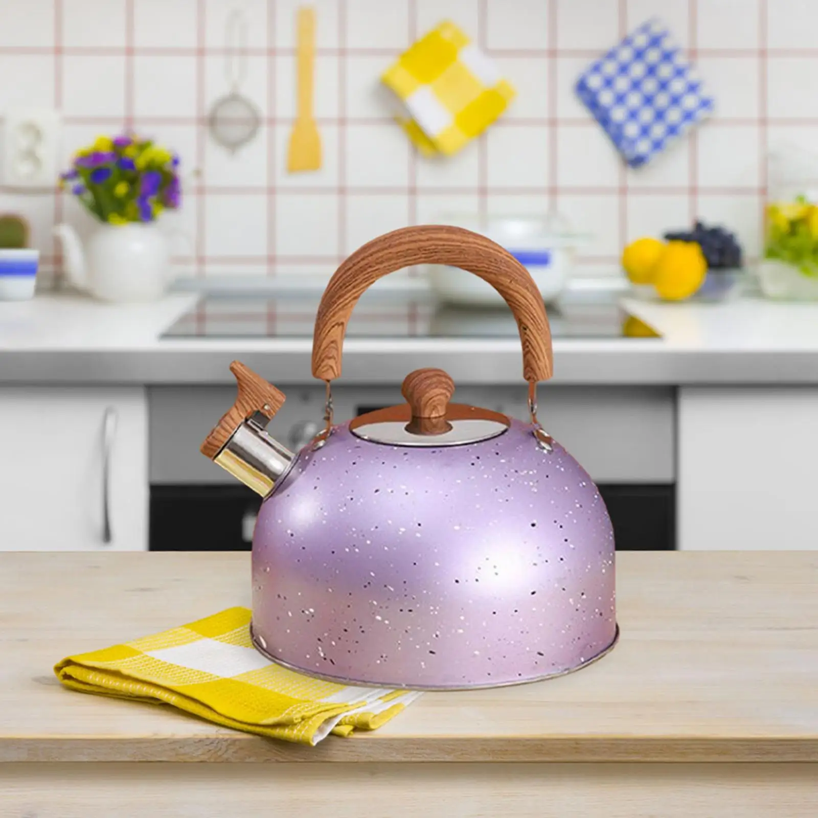 Whistle tea Kettle for Stove Top with Wood Handle Tea Pots for Boiling water Source
