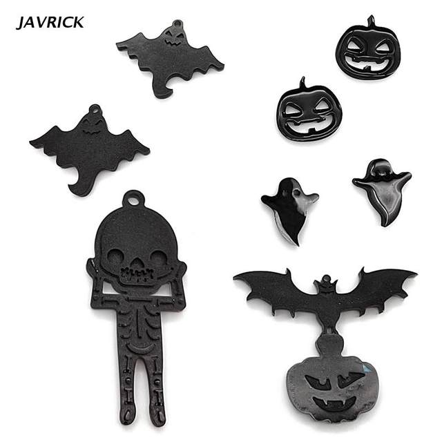 Moldes de arcilla polimérica para Halloween, molde de calavera fantasma de  murciélago hecho a mano para pendientes, colgante de joyería - AliExpress