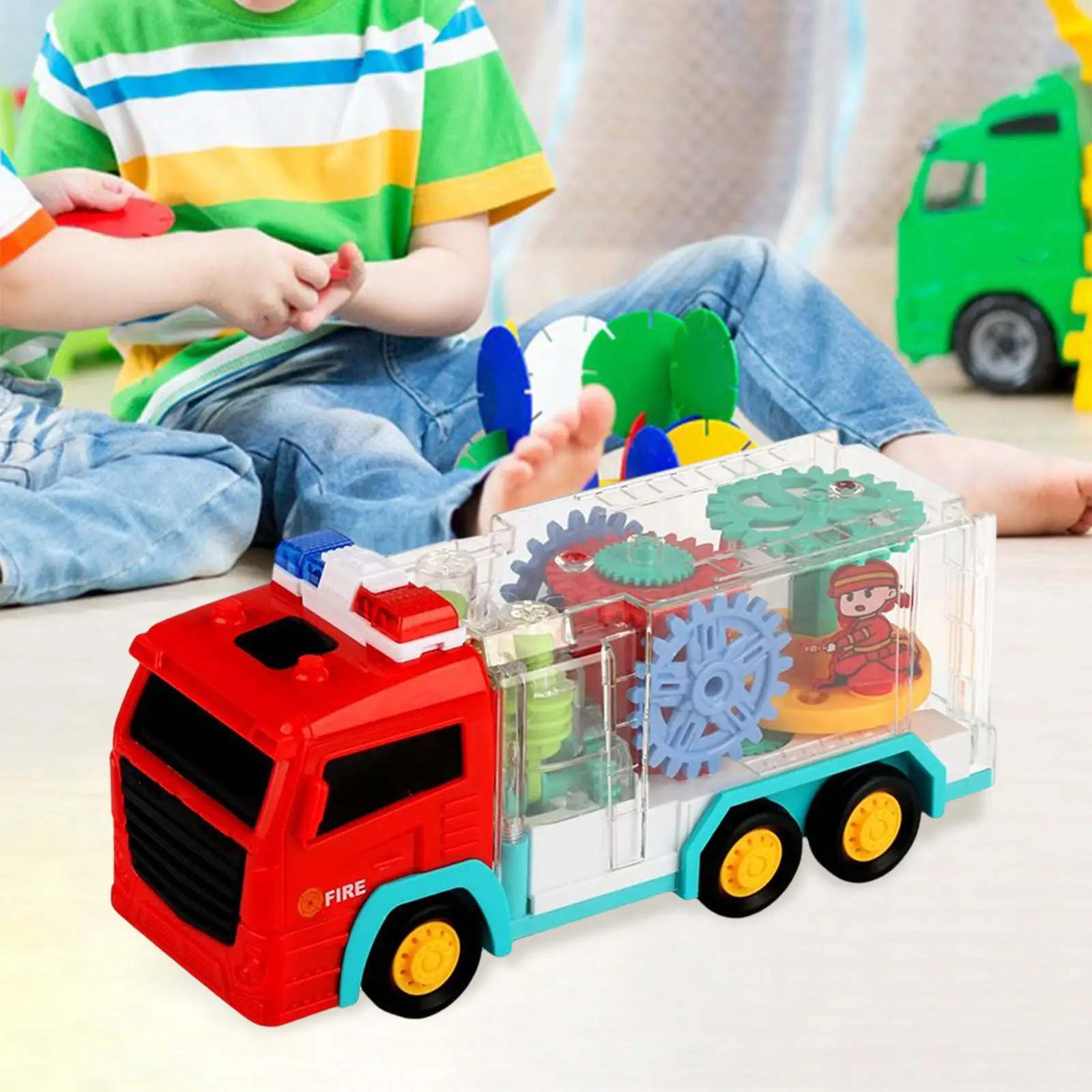 Car Truck Toys Preschool Learning Toys with Light Vehicles for Gifts