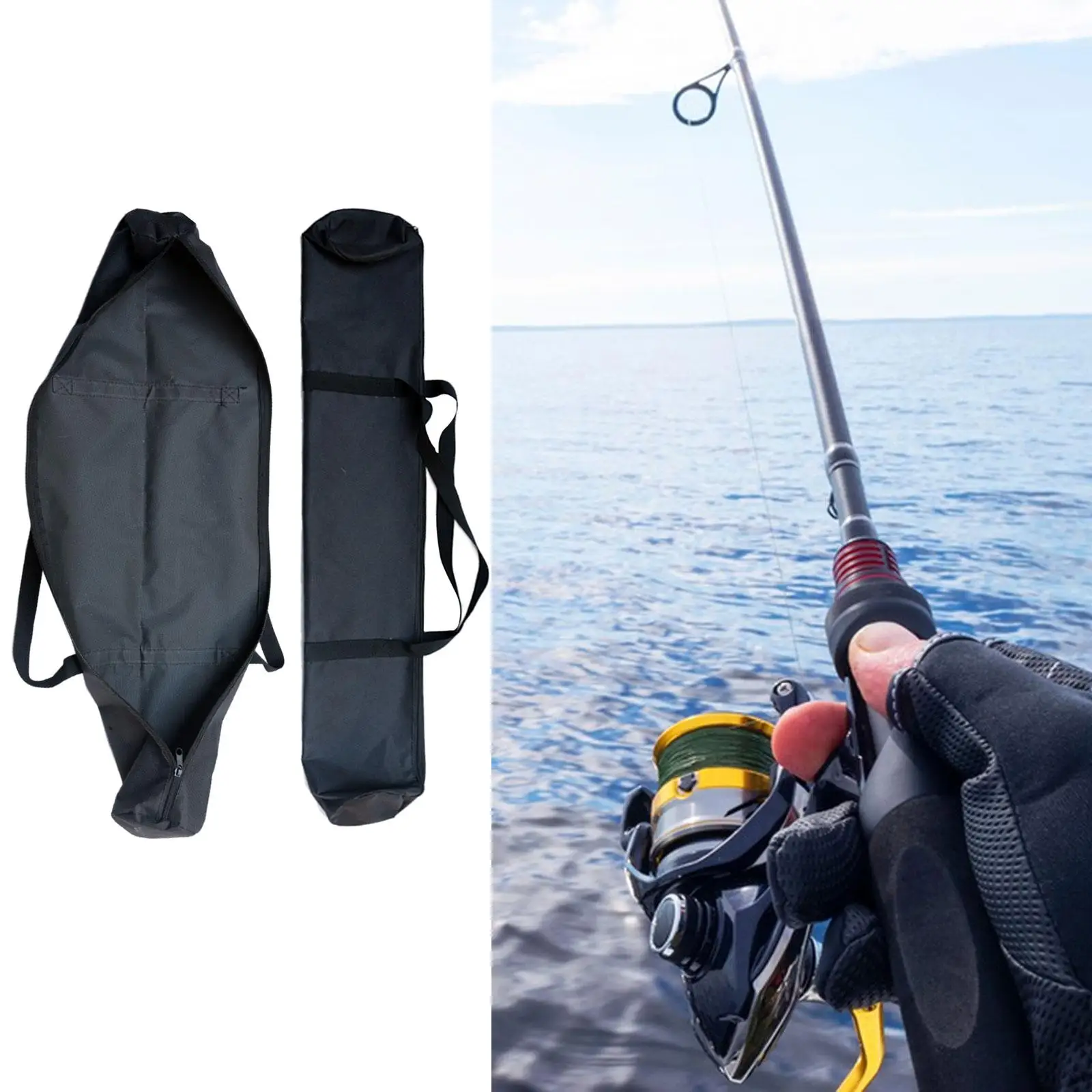 Fishing Rod Storage Bag Collapsible Fishing Pole Organizer Durable Large Capacity for Fishing Camping Travel Walking Fishing Rod