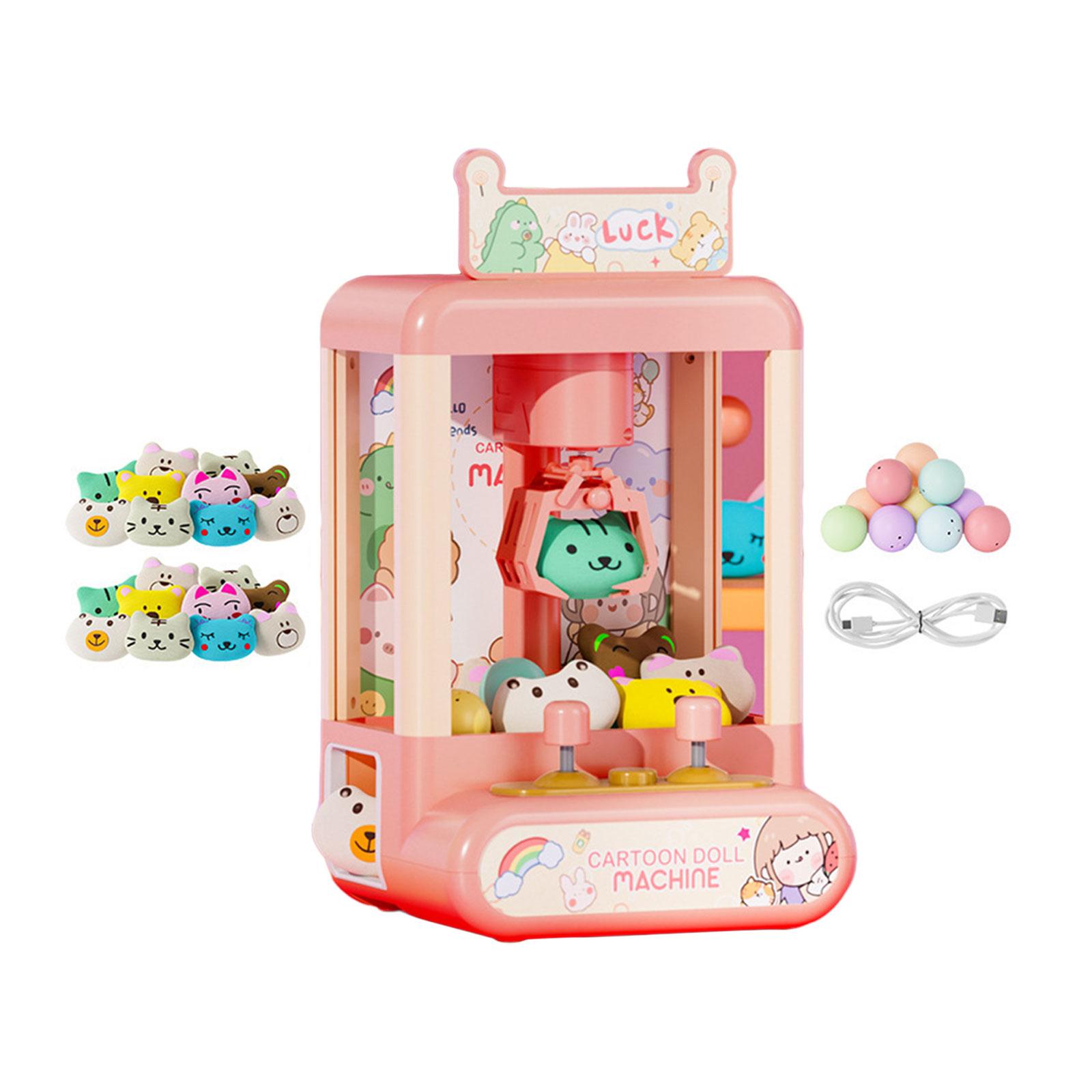 Children Grabbing Doll Machine Mini Clip Dolls Kids Small Claw Machine Mini Vending Machines for Girls Boys Children