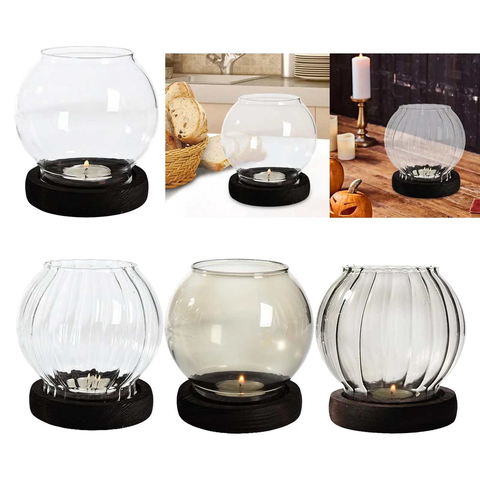 Glass Candle Holders Table Centerpiece Votive Bowl for Home Decorations Gift