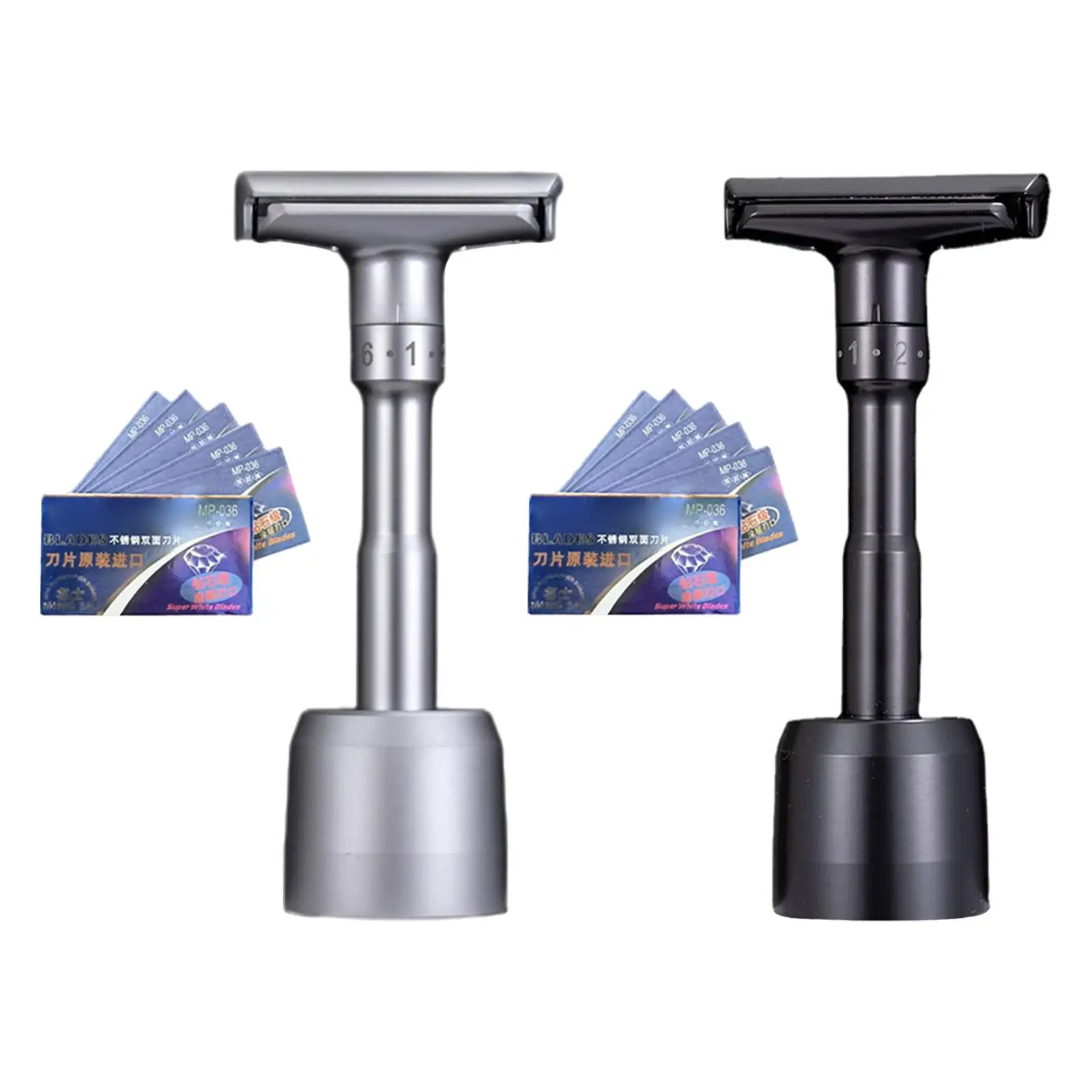 Adjustable Double Edge Safety Razor Manual Shaver Wet Shaving Shaver for Salon Home