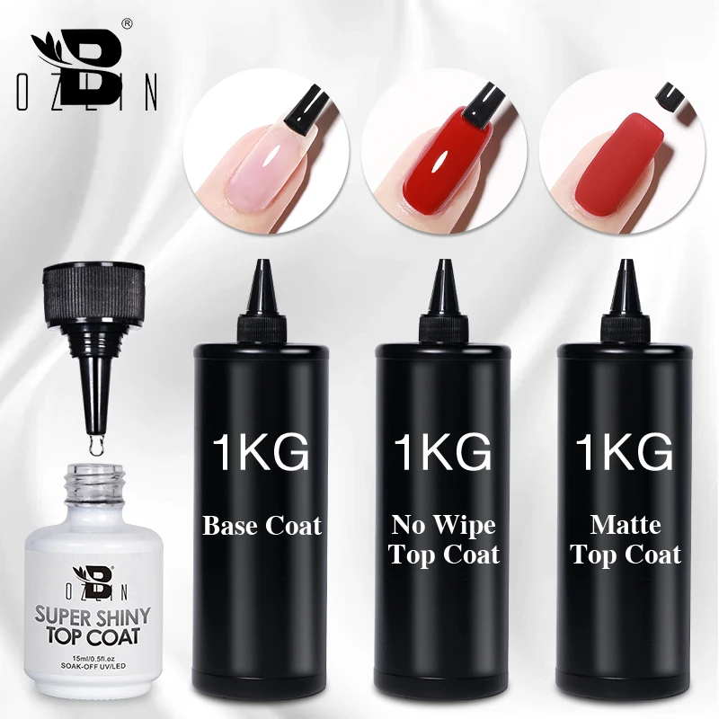 Best of BOZLIN 1KG Super Shinny Top Coat UV Base Gel Polish Matte Top Coat Reinforce Gel Long Lasting Shinning Soak Off Nail Art Varnish Reviews & Tips