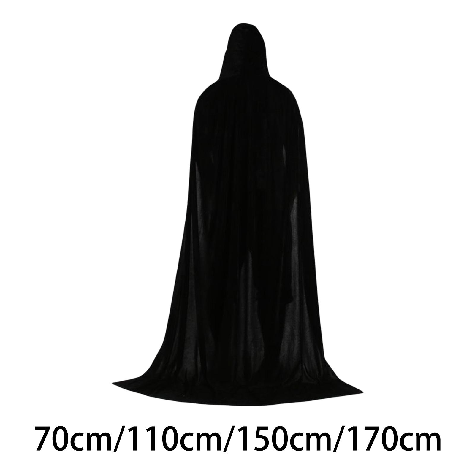 Goth Cloak with Hood Wizard Costume Victorian Fancy Dress Medieval Halloween Cosplay Capes for Adults Party Festival Role Play