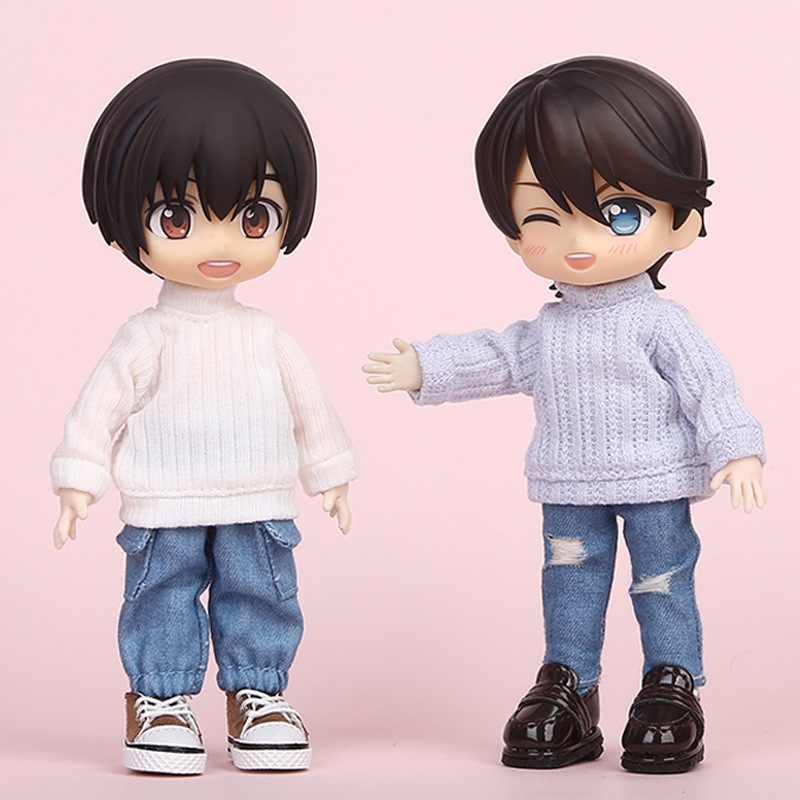 Ob11 Puppe Winterkleidung Strickpullover Kleidung Puppe Lässige Jeans Kleidung Shorts für Penny, YMY, GSC, Mollys, Obitsu 11,1/12 Bjd – Detail 4