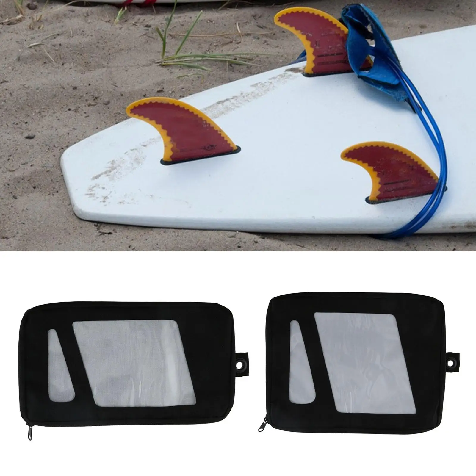 Surfing Fin Wallet Surf Board Carrier Pouch Fin Case Surfboard Fin Bag for Kiteboards