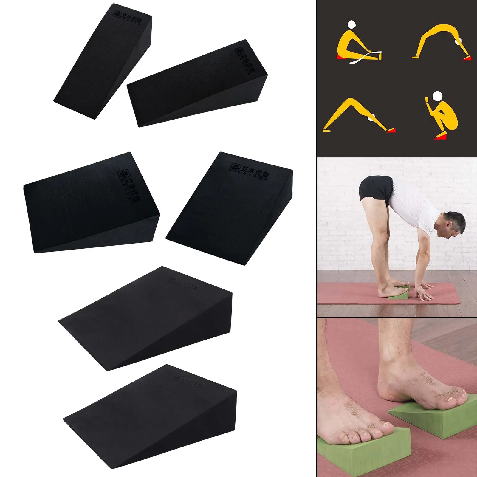 Yoga Blocks Supportive Lightweight Accessories Slant Board for Gym Stretching