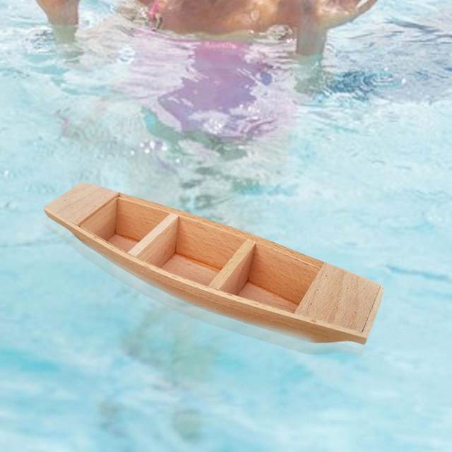 Wooden Fishing Boat Model Model Boat Decoration for Tabletop Shelf 7.9in