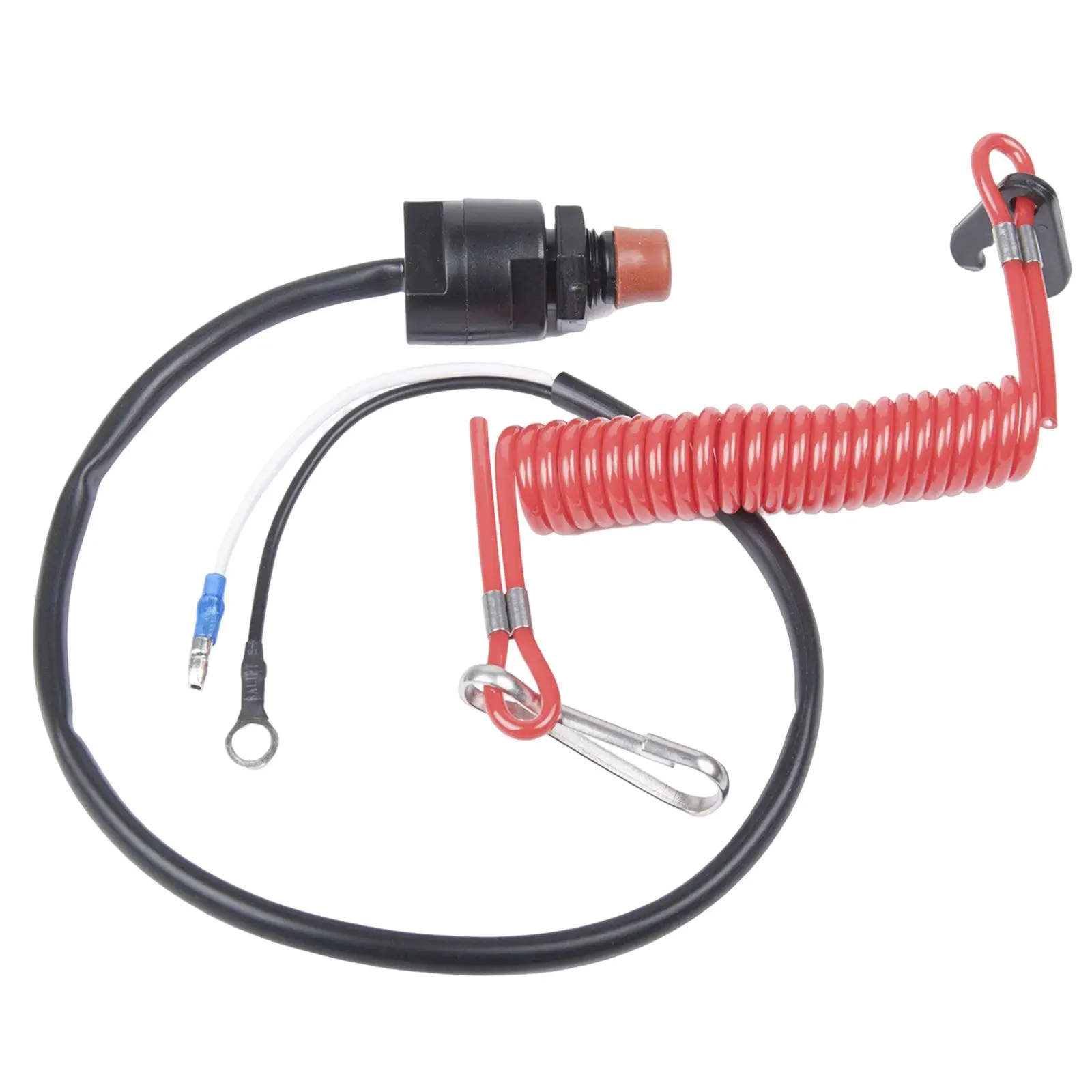 Flameout Switch Emergency Red Ignition Rope Cut Out for Boat Outboard