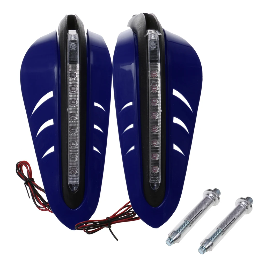 Motorcycle quad  protectors with blue LED daytime running lights
