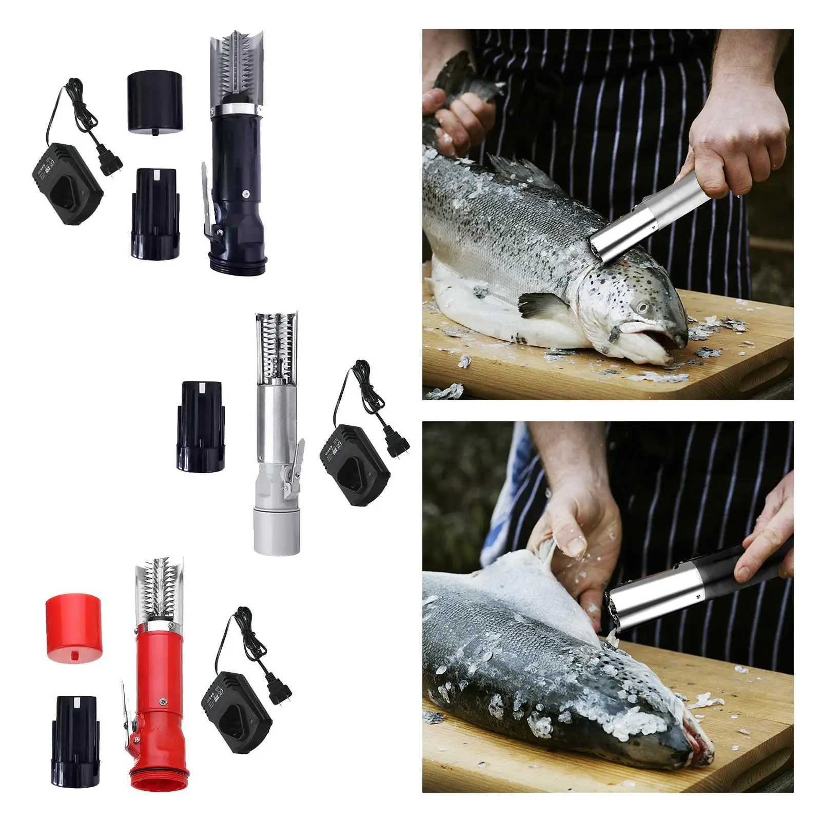 Electric Fish Scaler Automatic Fish Scale Cleaning Seafood Tools Easily Remove Fish Scales for Restaurant