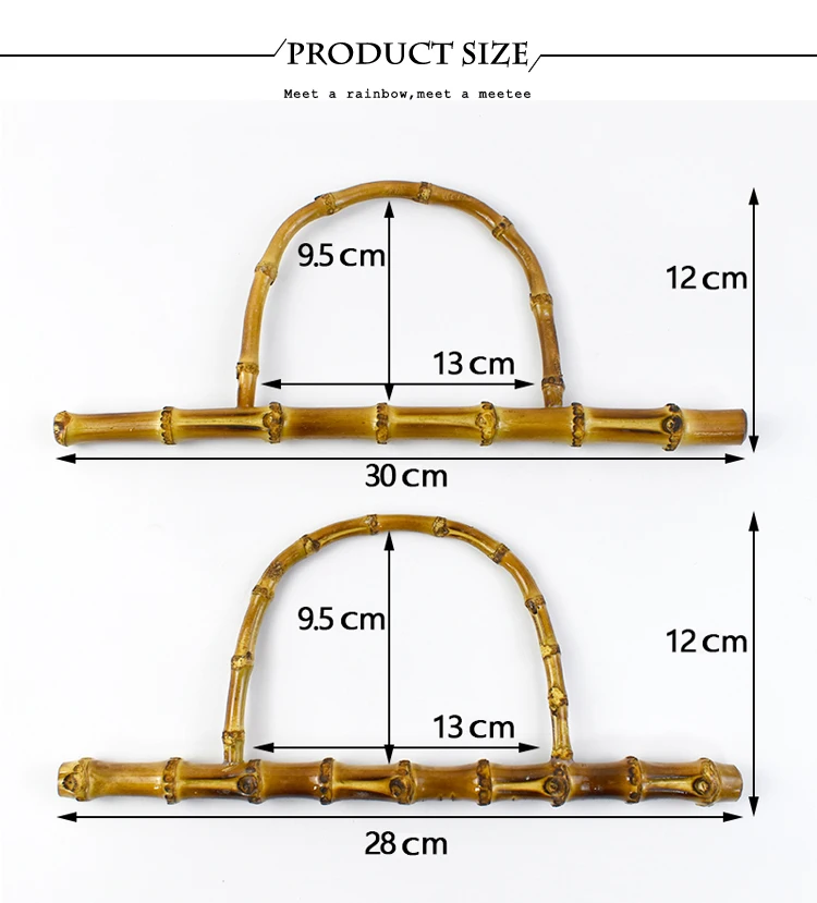 1-5Pcs 28/30cm Deepeel Purse Handle DIY Replacement Bamboo Bag Strap Handles Shoulder Belt for Handbag Making Accessories