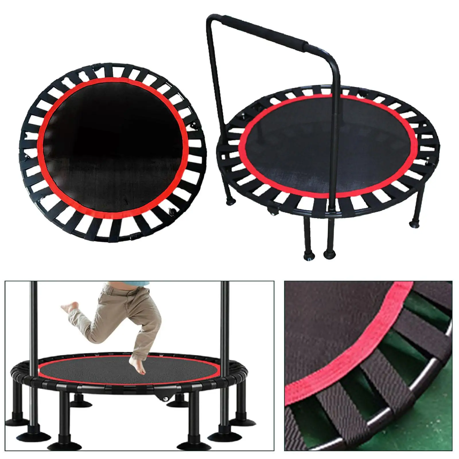 Premium Jumping Mat Indoor Outdoor Water Resistant Jump Bed Toy Round Trampoline Trampoline Pad for Fitness Workout Yard