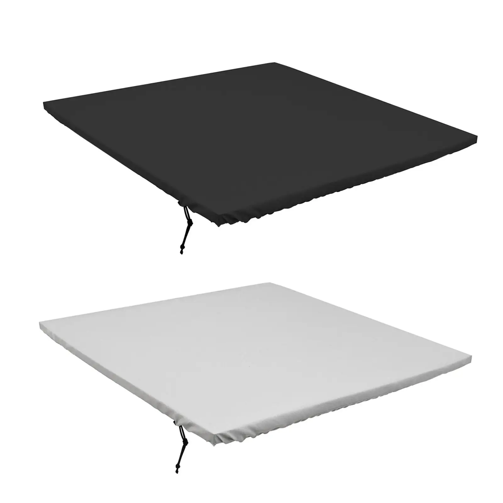 90Cmx90cm Square Fitted Table Cover Washable Polyester Stretchable Table Tablecloth for Dinner Indoor Home Banquet Outdoor