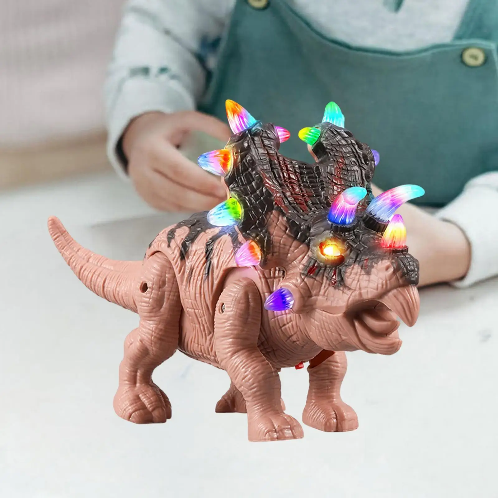 Simulation Electric Dinosaur Toys with LED Lights for Girls Birthday Gifts