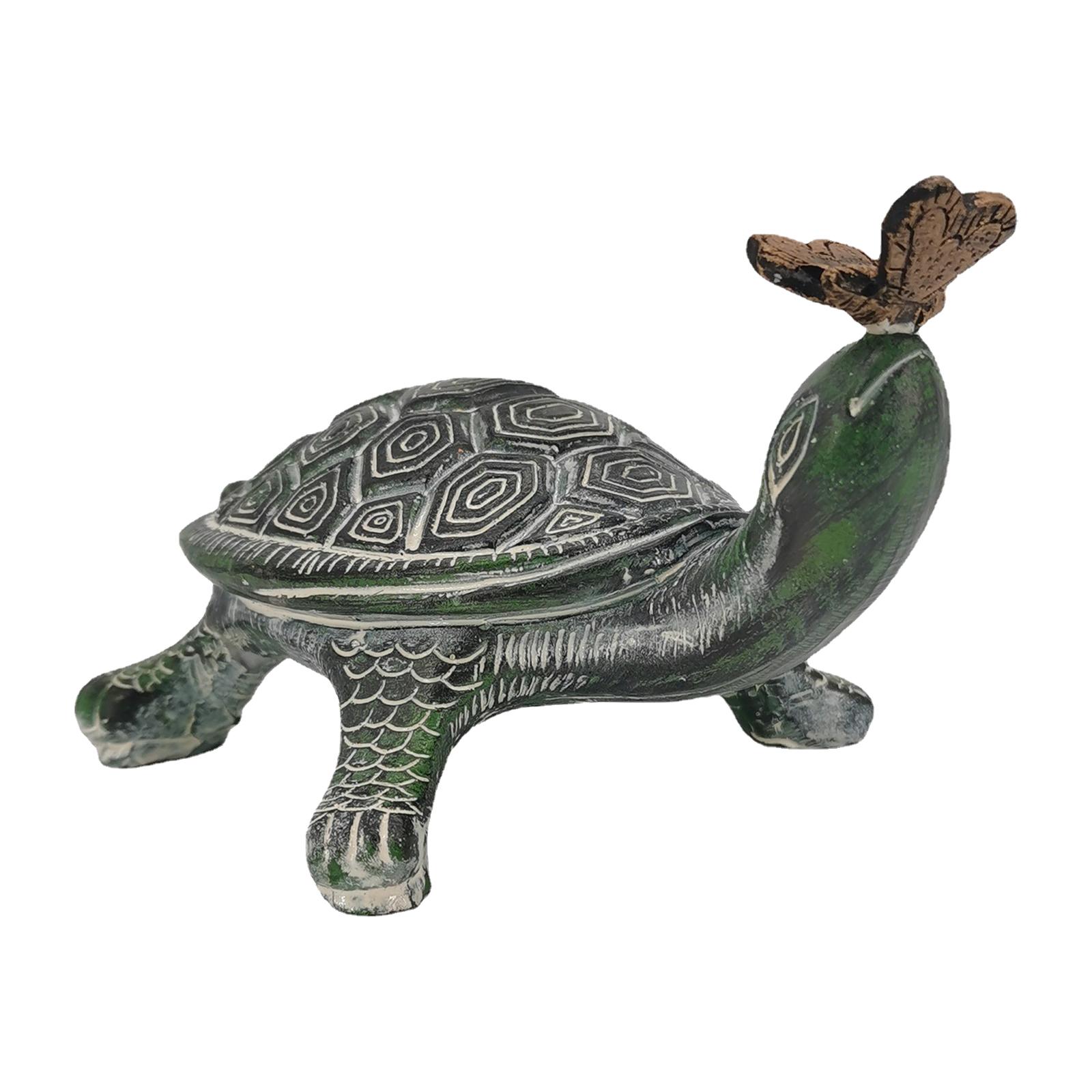 Turtle Statue Collectible Gifts Fairy Garden for Backyard Outdoor Indoor