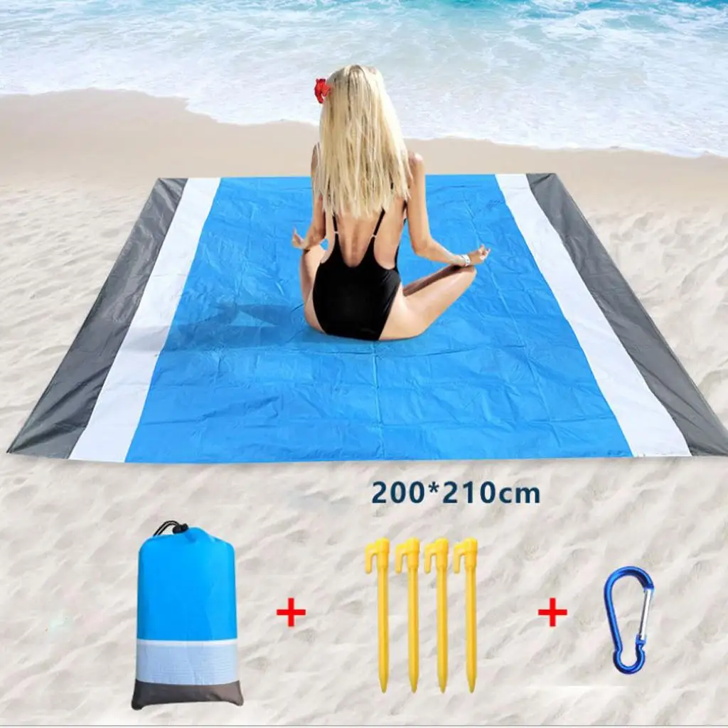 ,  Picnic Outdoor Mat- Large 78`` x 82`` - Pocket Portable Waterproof  Drying Blanket for Travel Camping Hiking